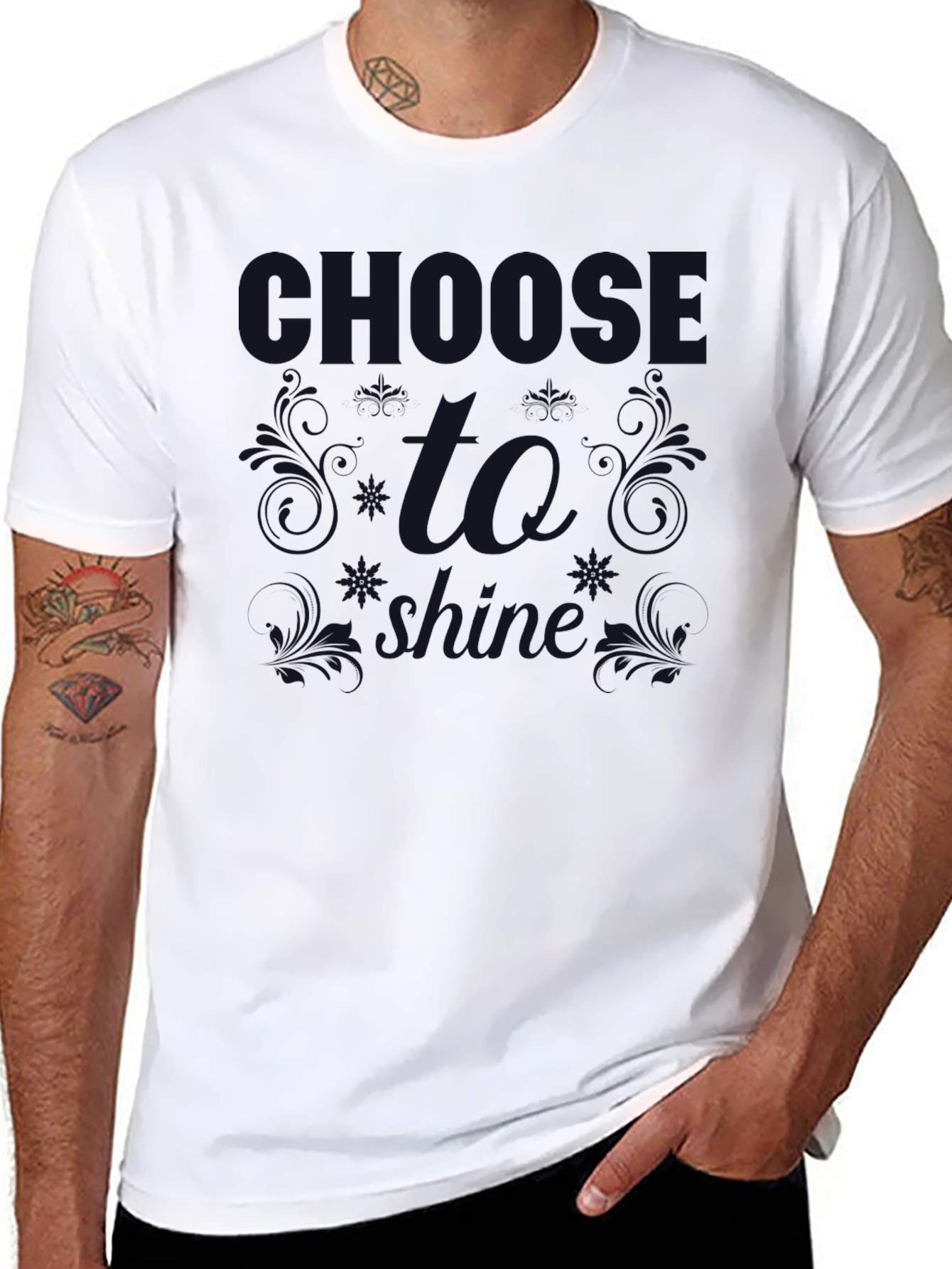 Black Choose to Shine Graphic Tee - Dark Print T-Shirt view 8