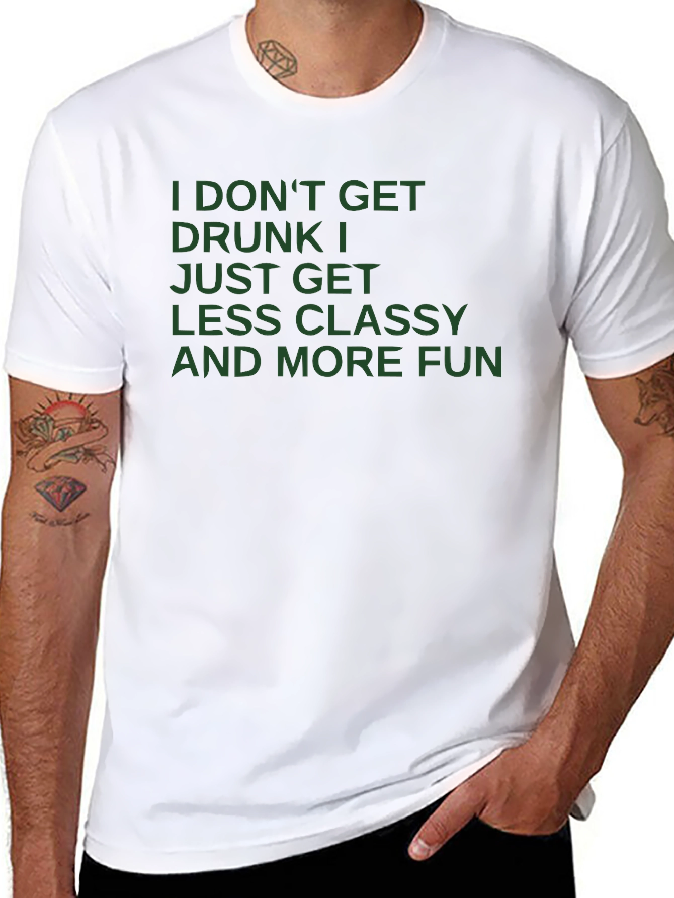 Black Funny Slogan T-Shirt - Less Classy More Fun view 8