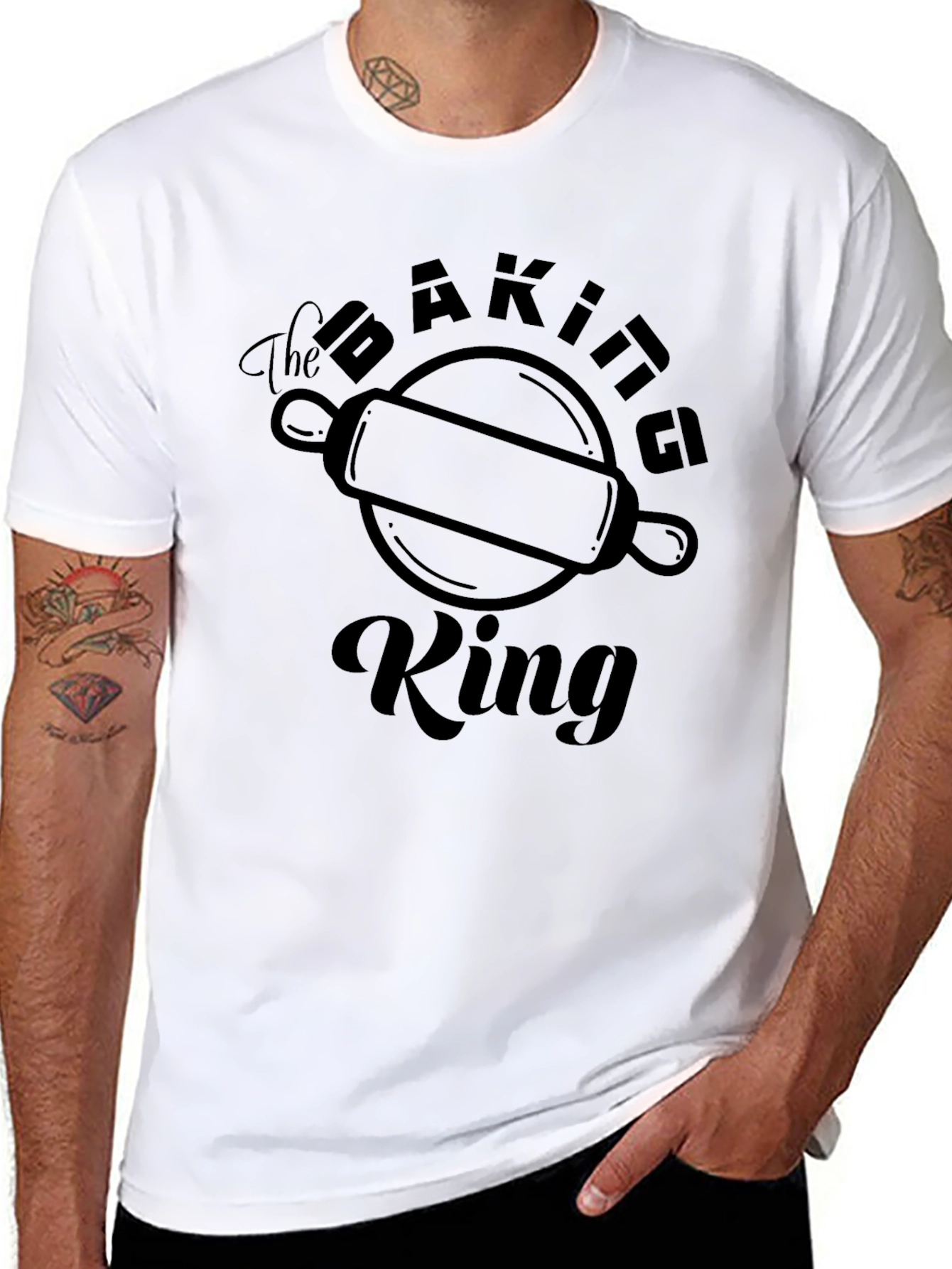 Black The Baking King T-Shirt view 8