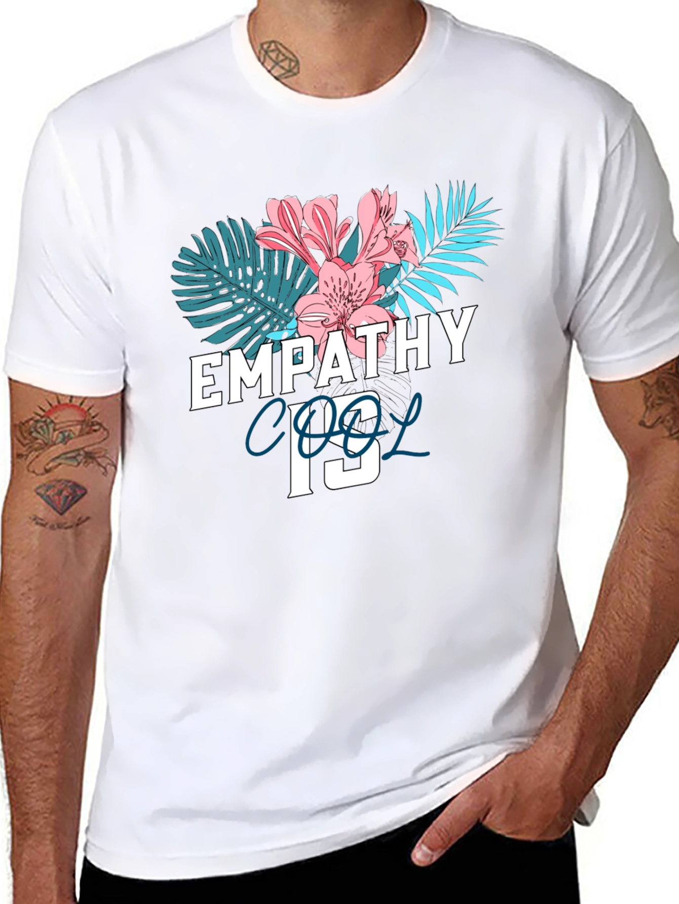 Black Empathy Cool Graphic T-Shirt view 8