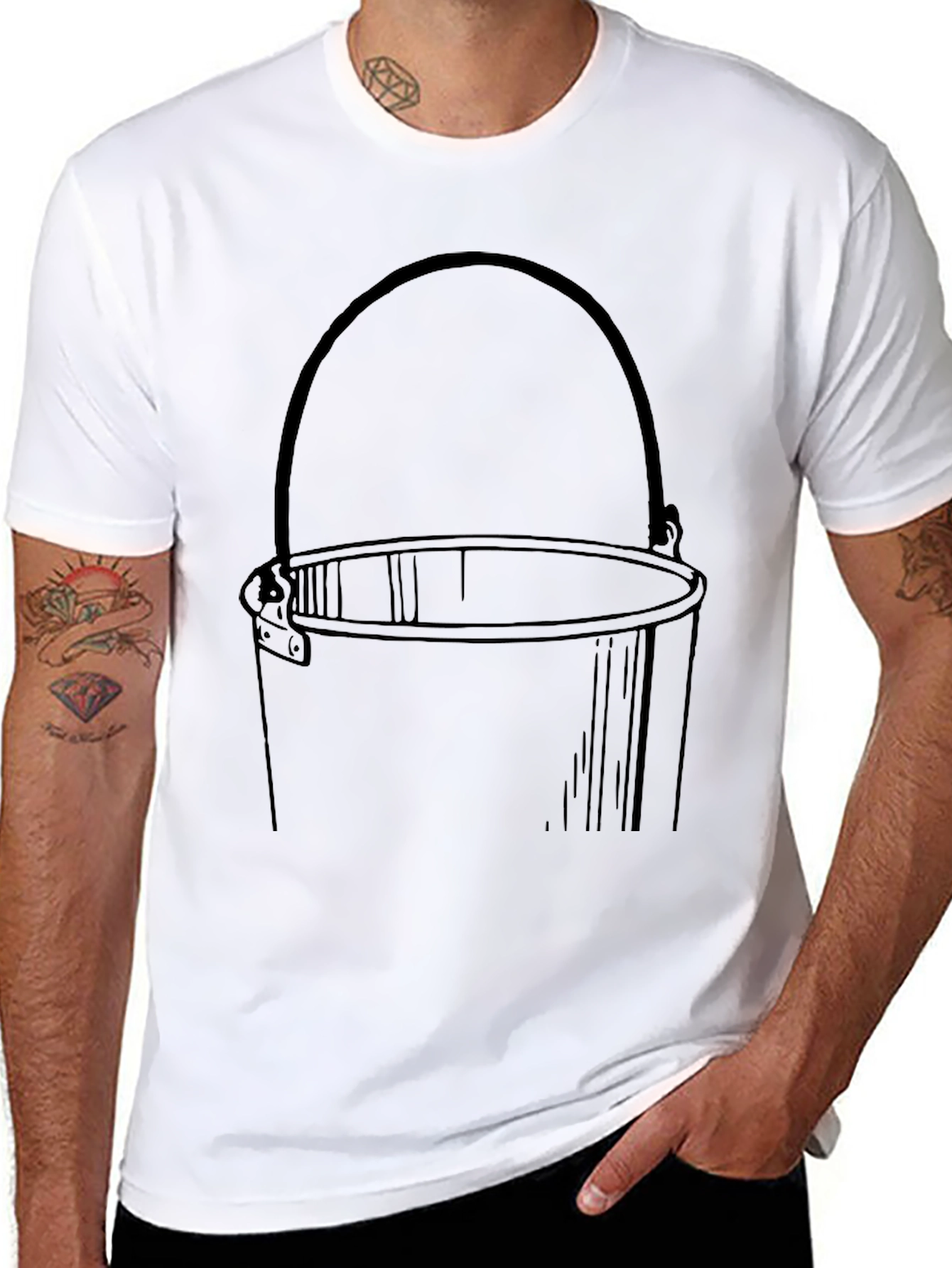Black Bucket Graphic Tee - Black view 8
