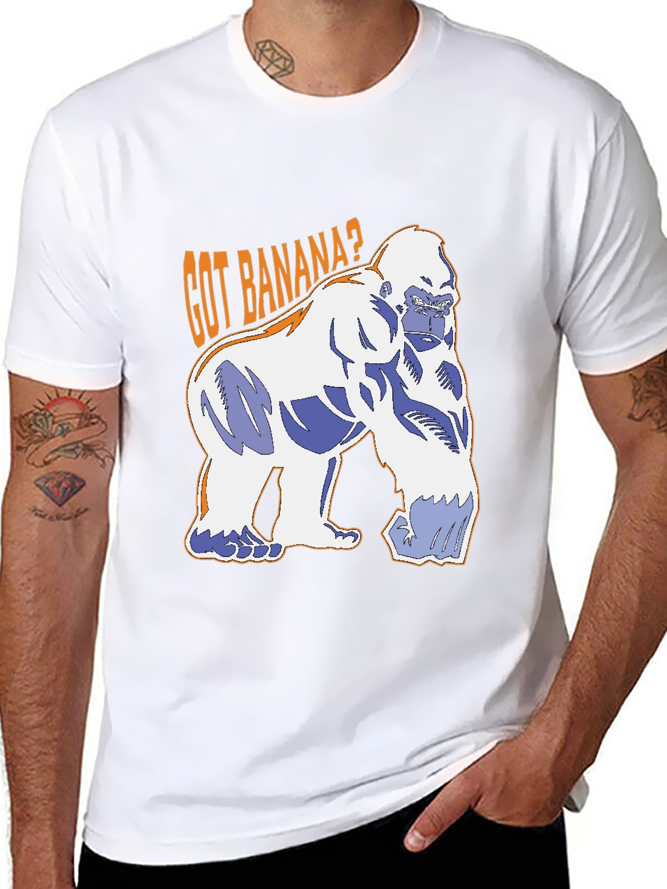Black Got Banana? Gorilla Graphic T-Shirt - Black view 8