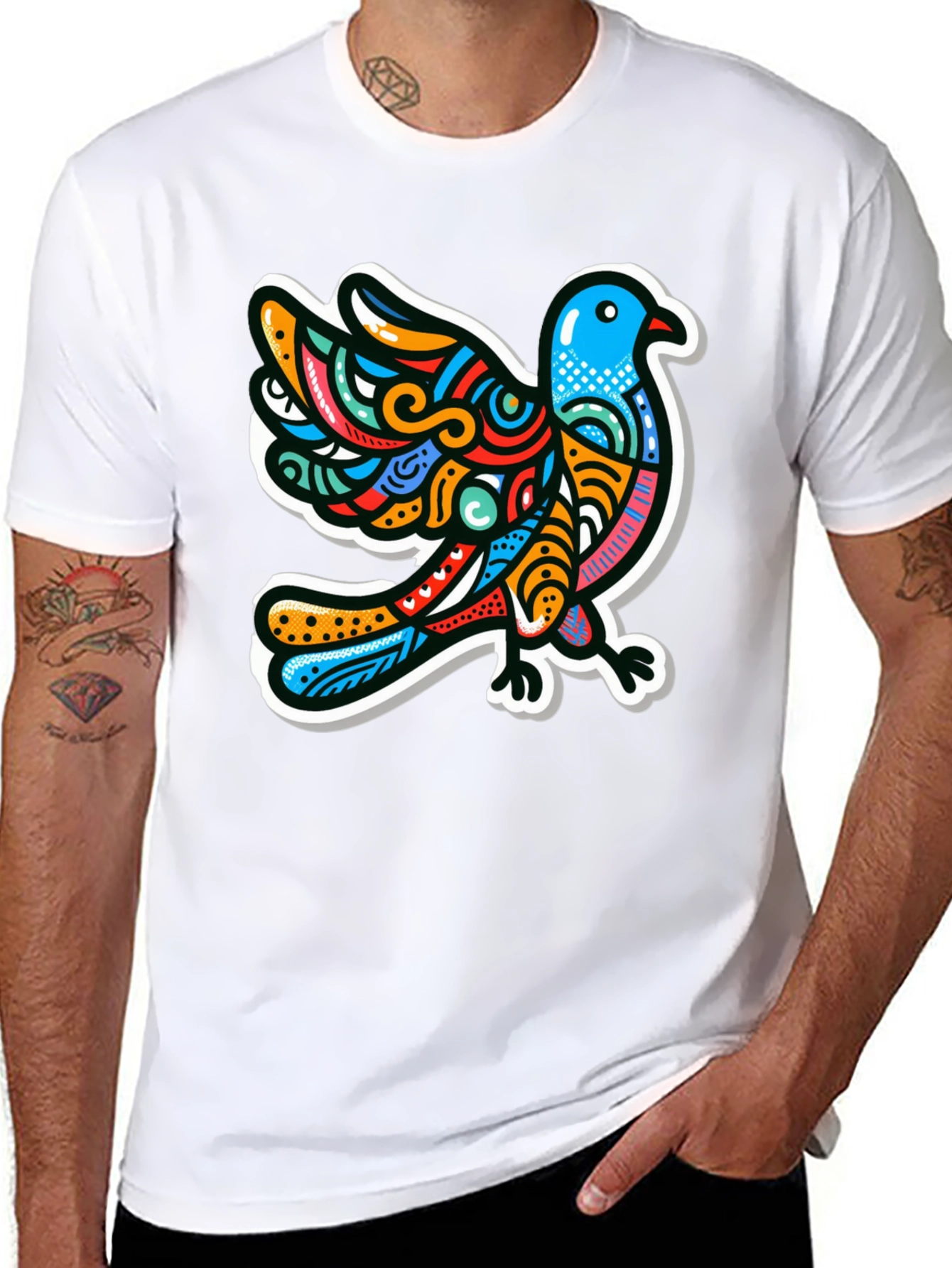 Black Dove Graphic Print T-Shirt view 8