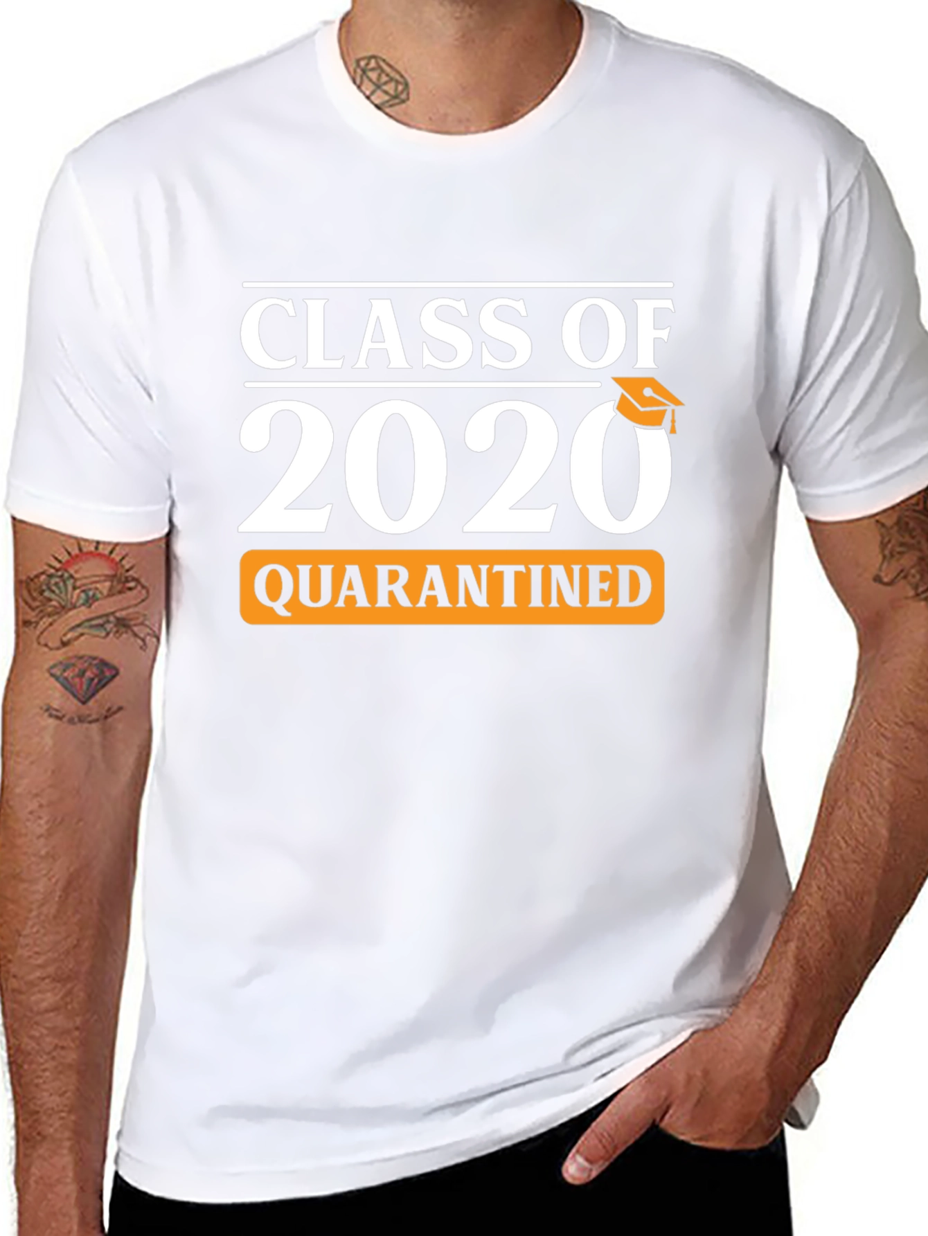 Black Class of 2020 Quarantined T-Shirt view 8