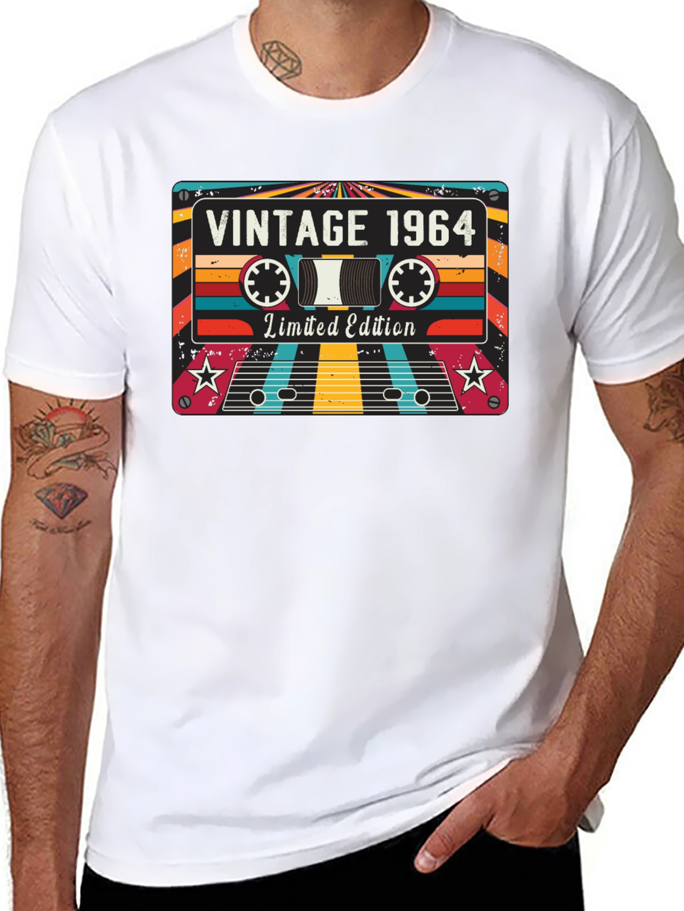 Black Vintage 1964 Cassette Tape T-Shirt - Limited Edition view 8