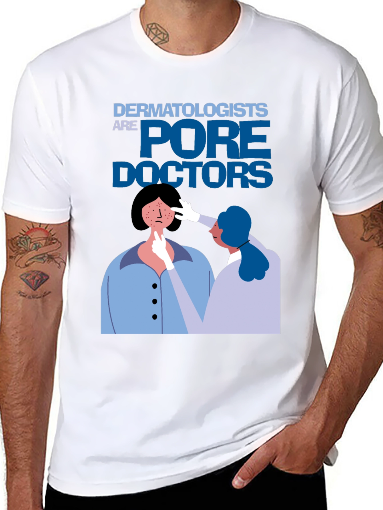 Black Dermatologists 'Pore Doctors' Black T-Shirt view 8
