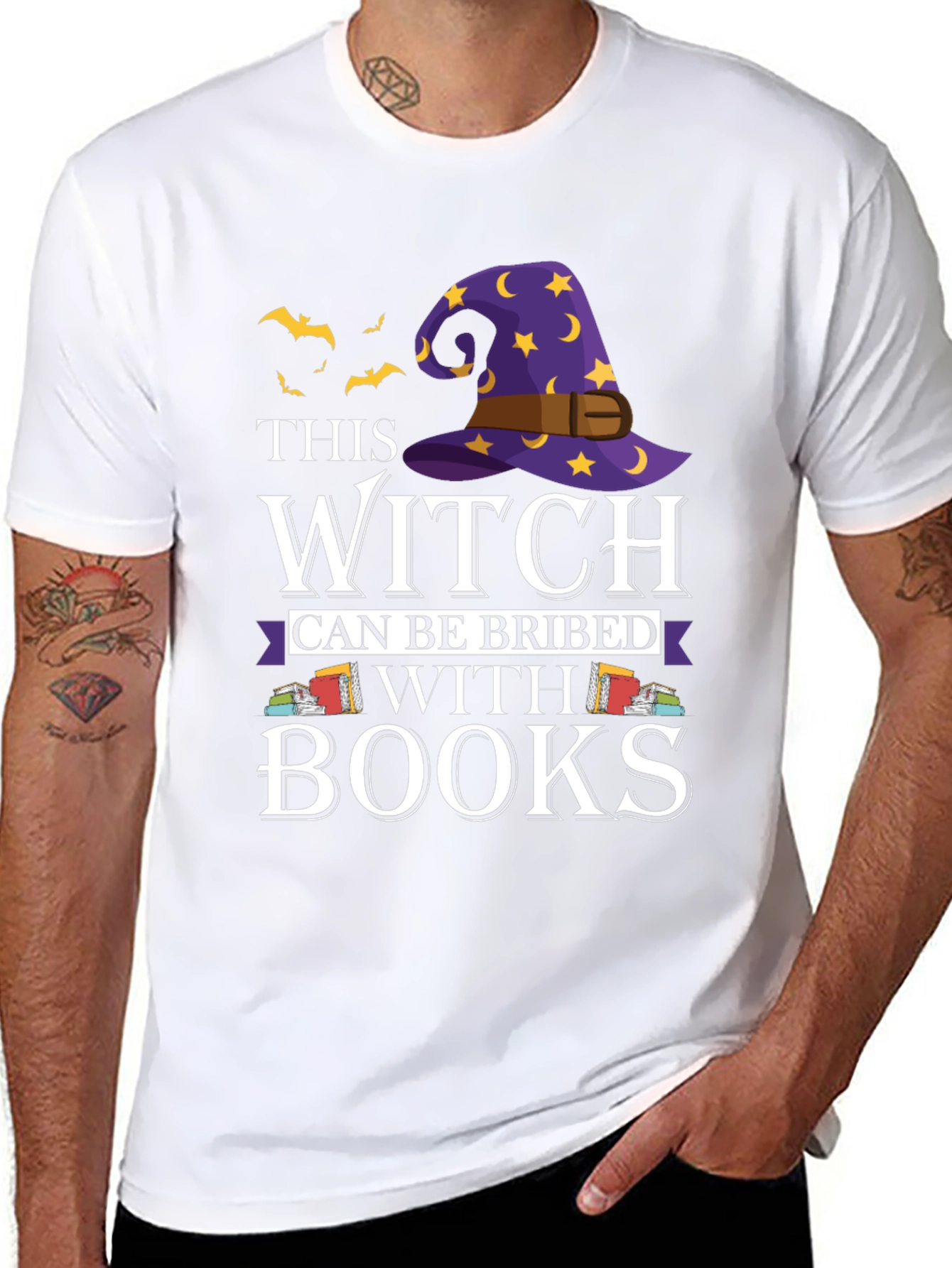Witch Bribed With Books T-Shirt - 8