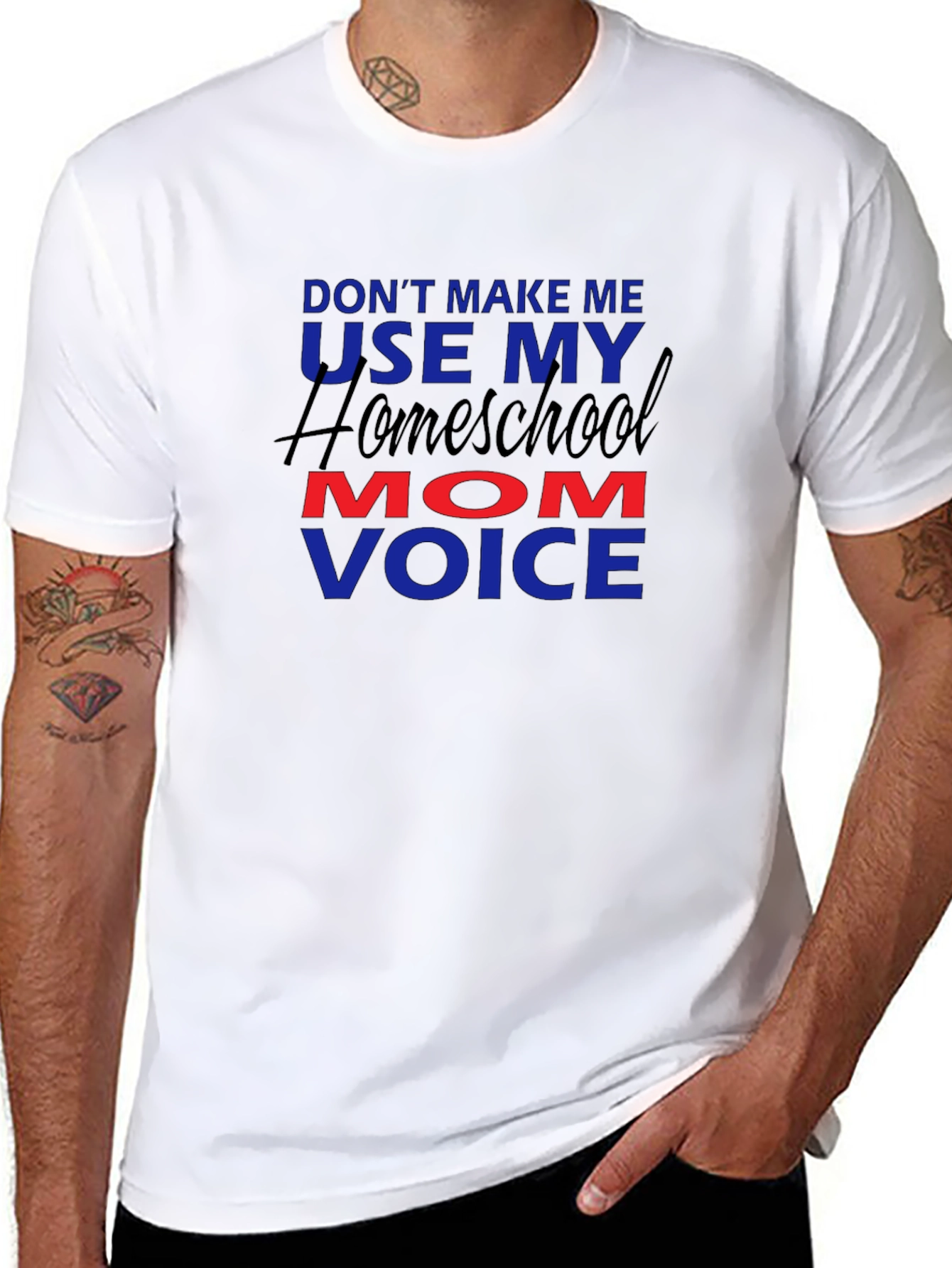 Black Homeschool Mom Voice Graphic Tee - Unisex Fit view 8