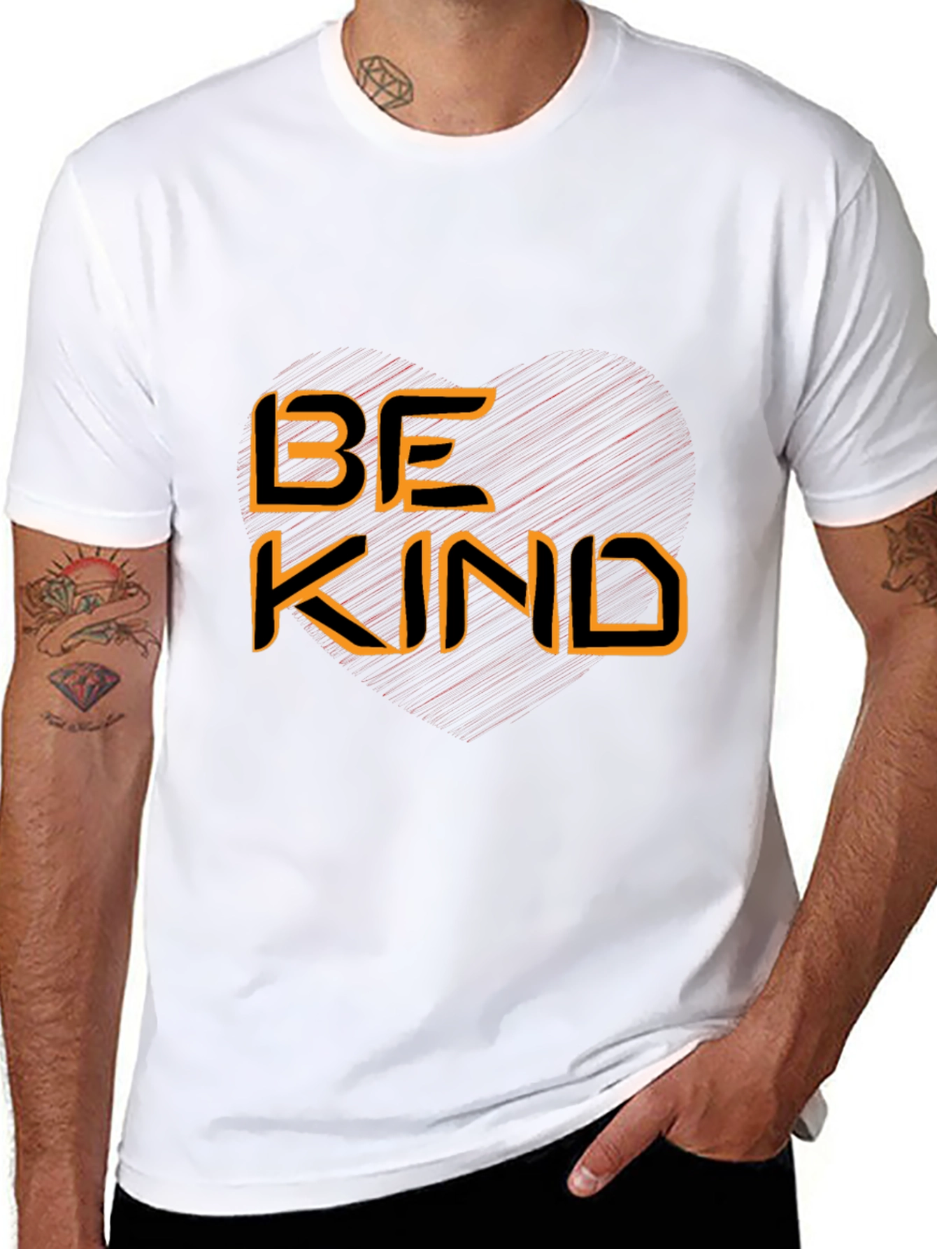 Black Be Kind Graphic Tee - Black Cotton Blend view 8