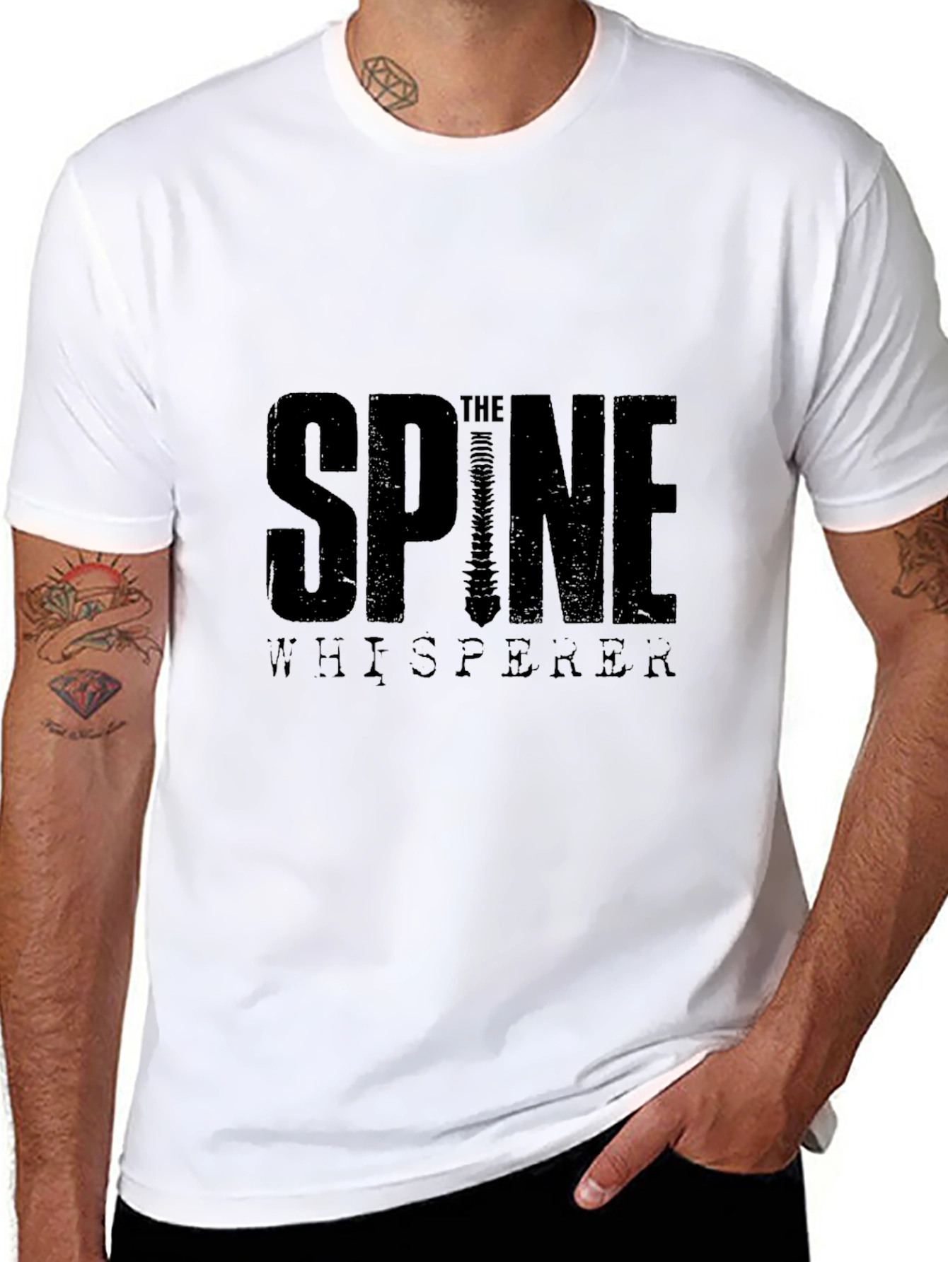 The Spine Whisperer Black T-Shirt - 8