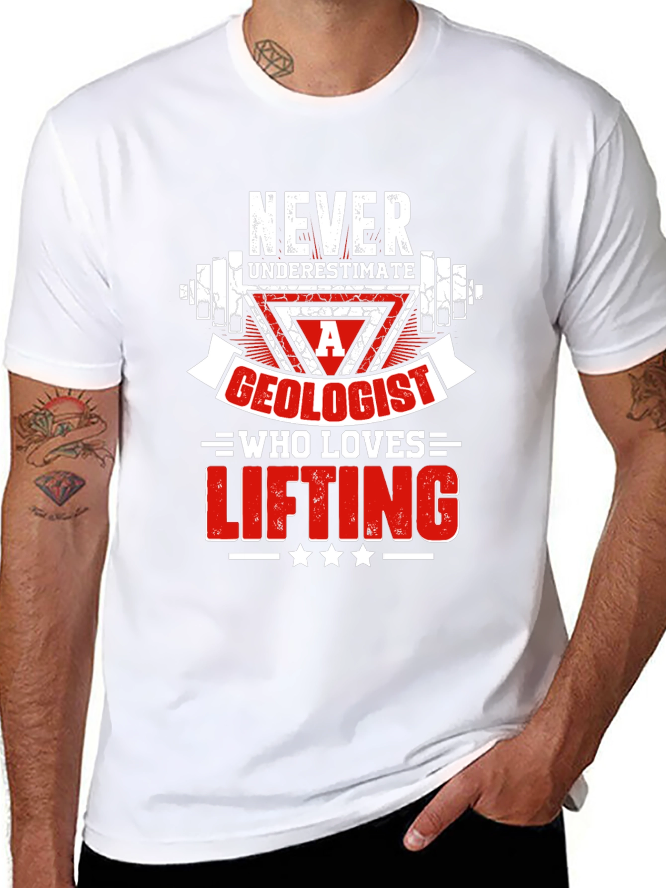 Black Geologist Lifting T-Shirt - Never Underestimate view 8