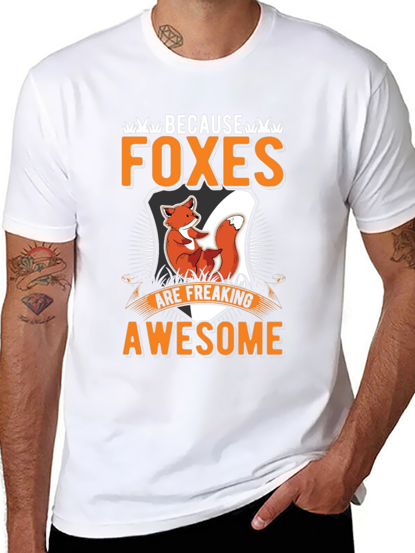 Black Foxes Are Awesome T-Shirt view 8