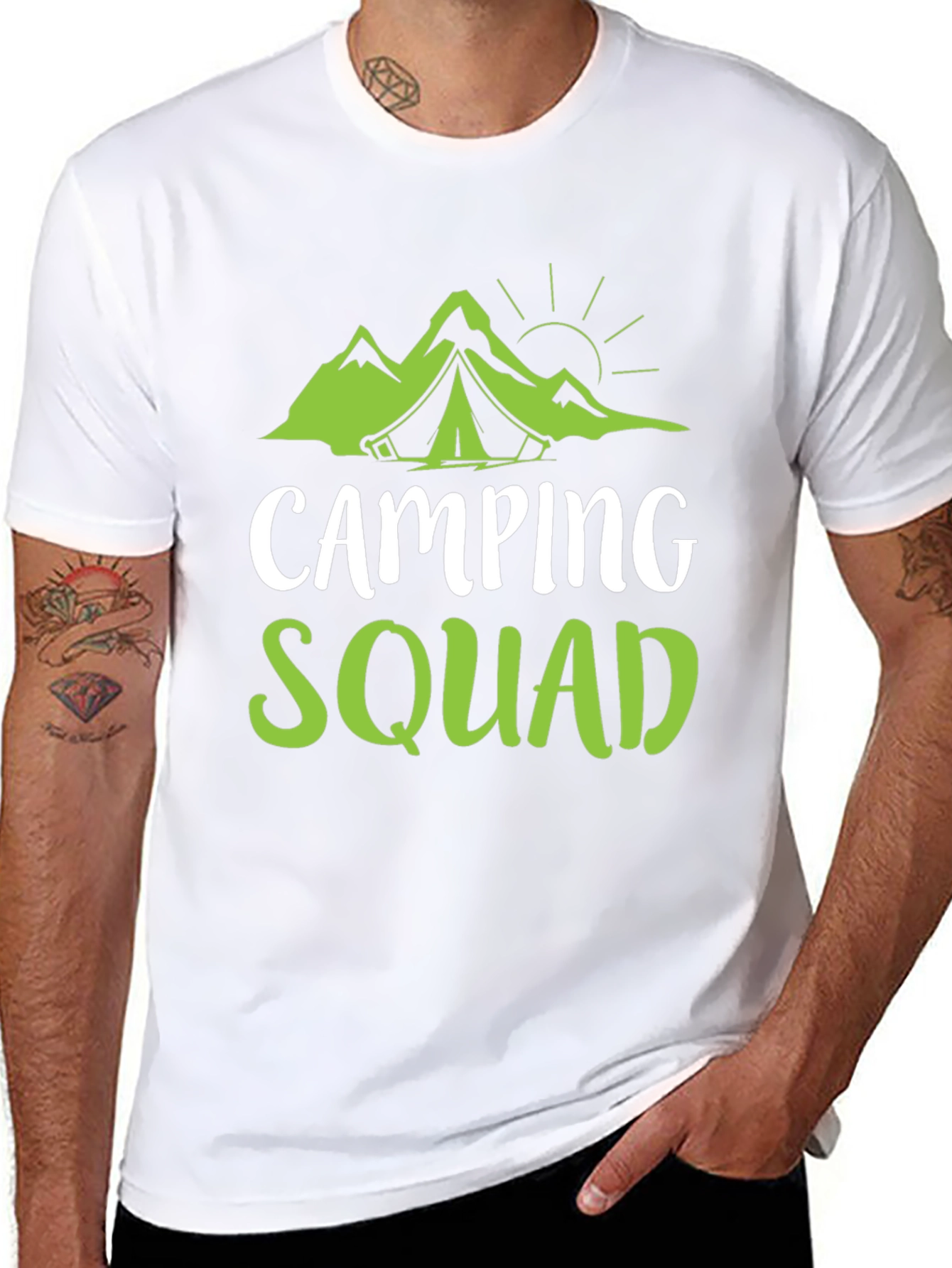 Black Camping Squad Graphic Tee view 8