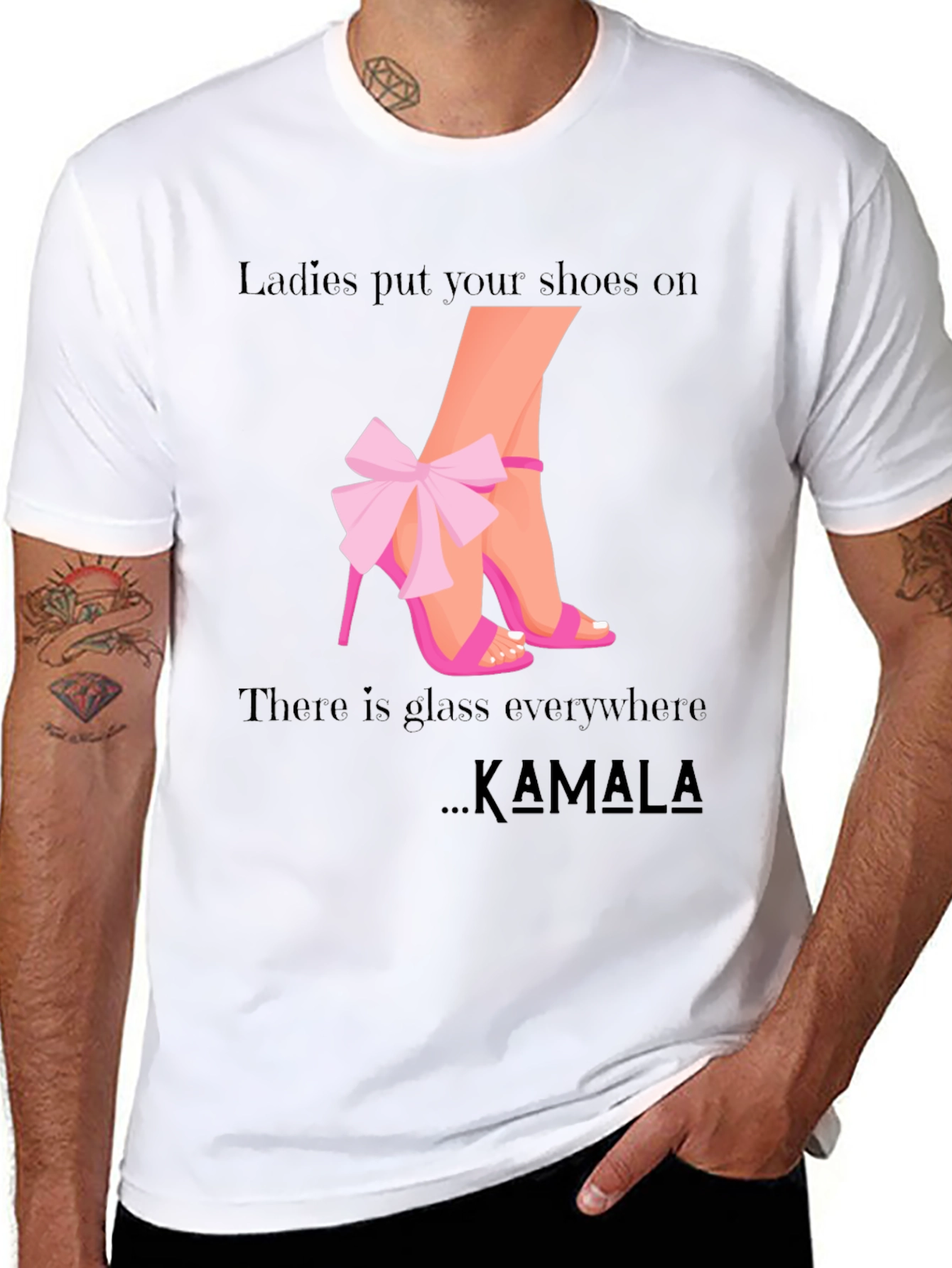 Black Ladies Put Your Shoes On Kamala T-Shirt view 8