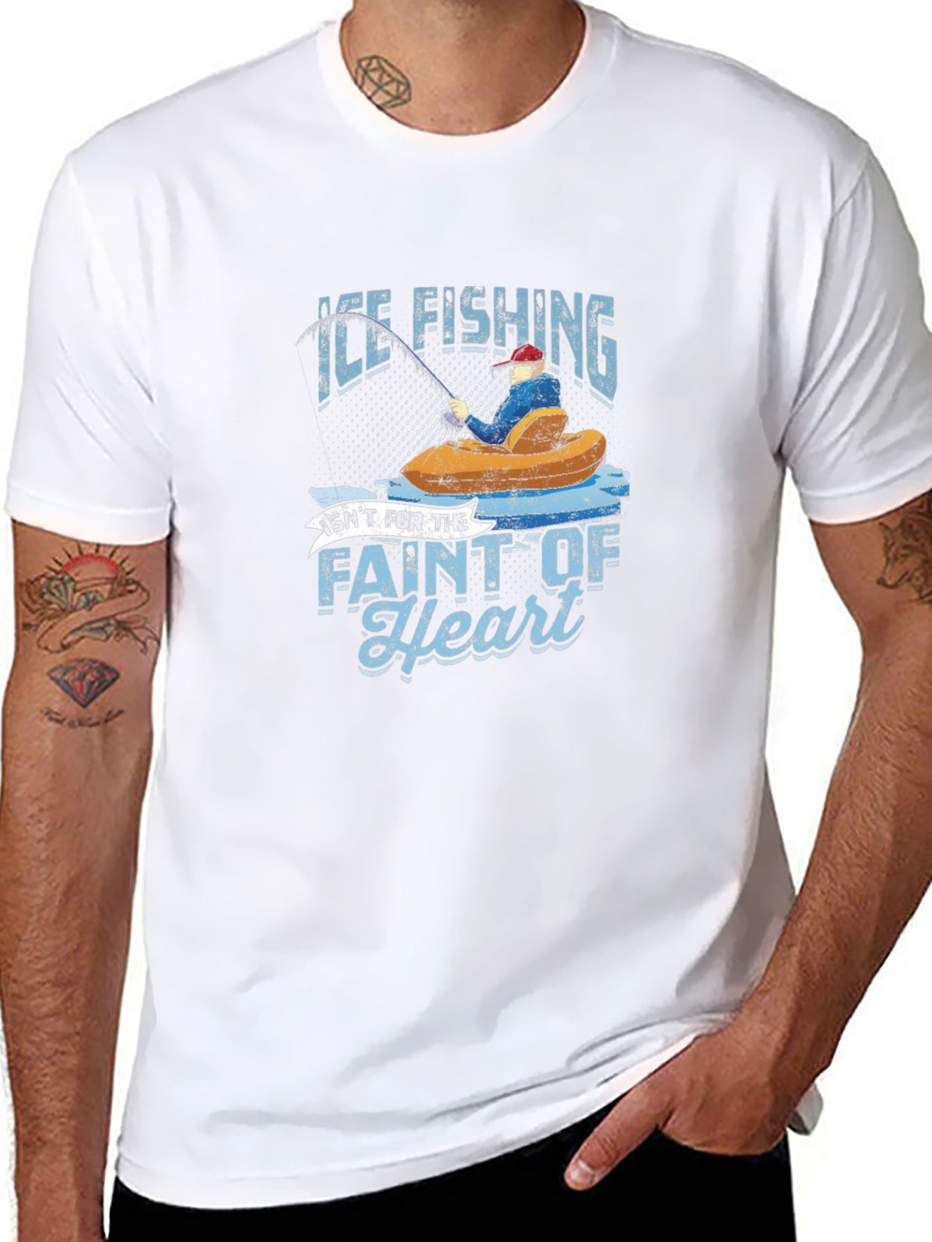 Black Ice Fishing Graphic T-Shirt view 8