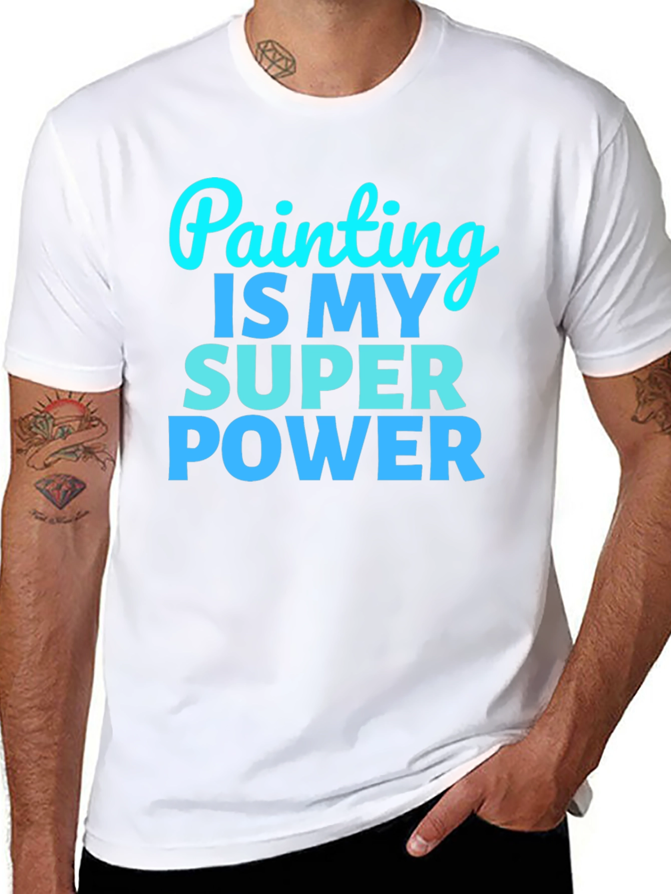 Black Painting is My Superpower Graphic Tee view 8