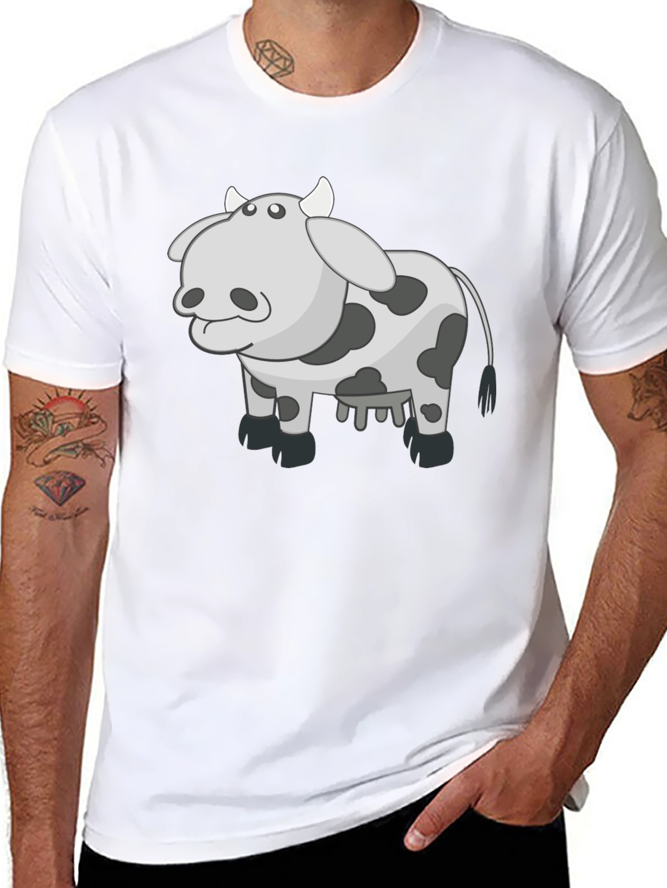 Black Cow Graphic Tee - Black T-Shirt view 8
