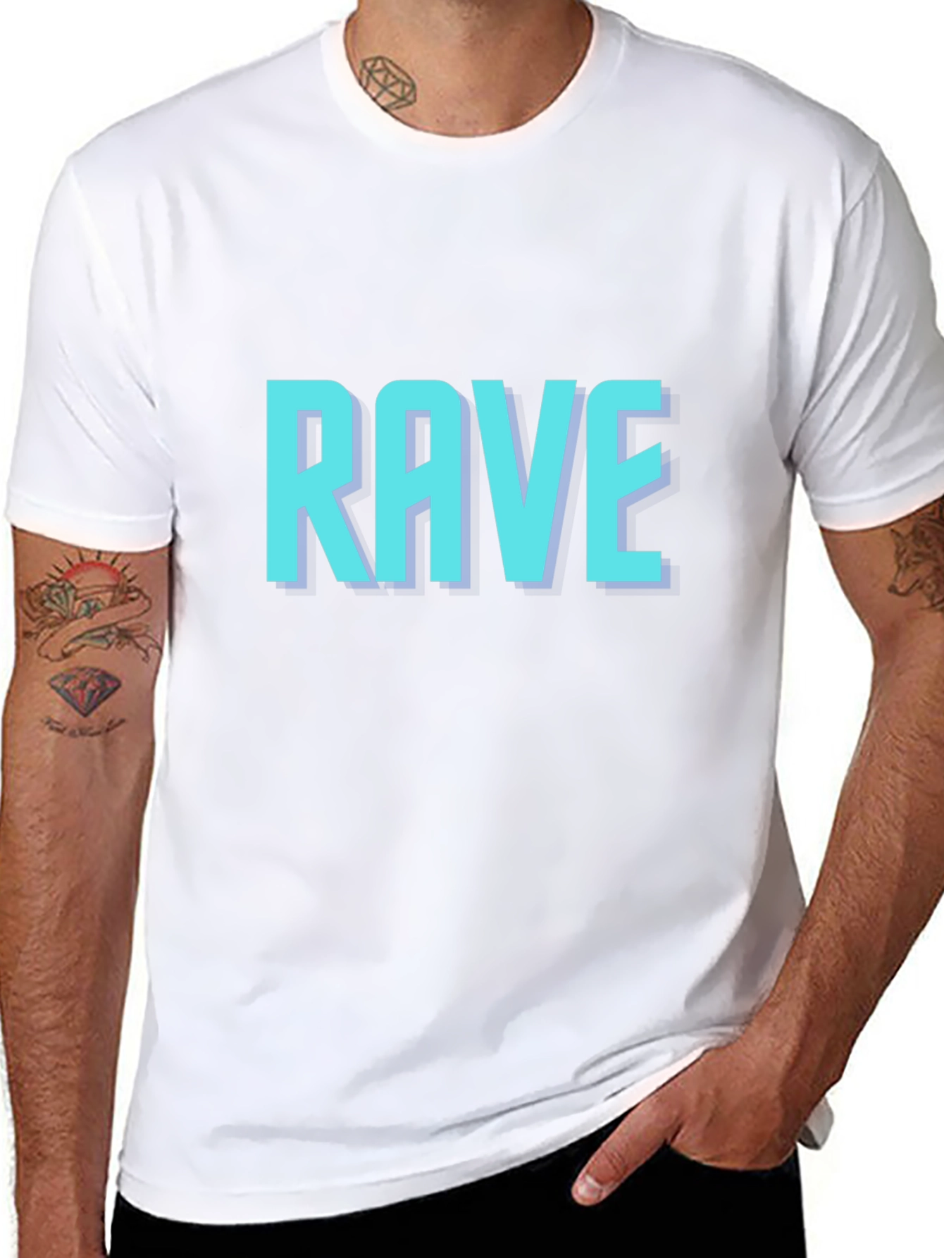Black Rave Graphic T-Shirt - Party Ready Tee view 8