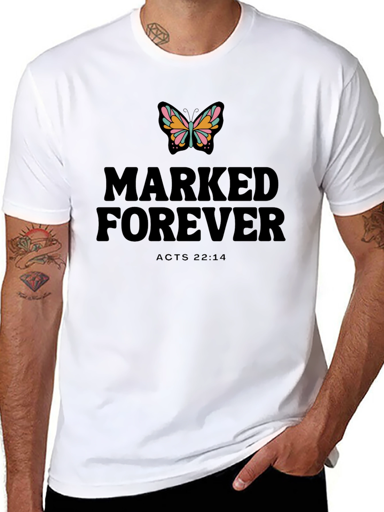 Black Marked Forever T-Shirt view 8