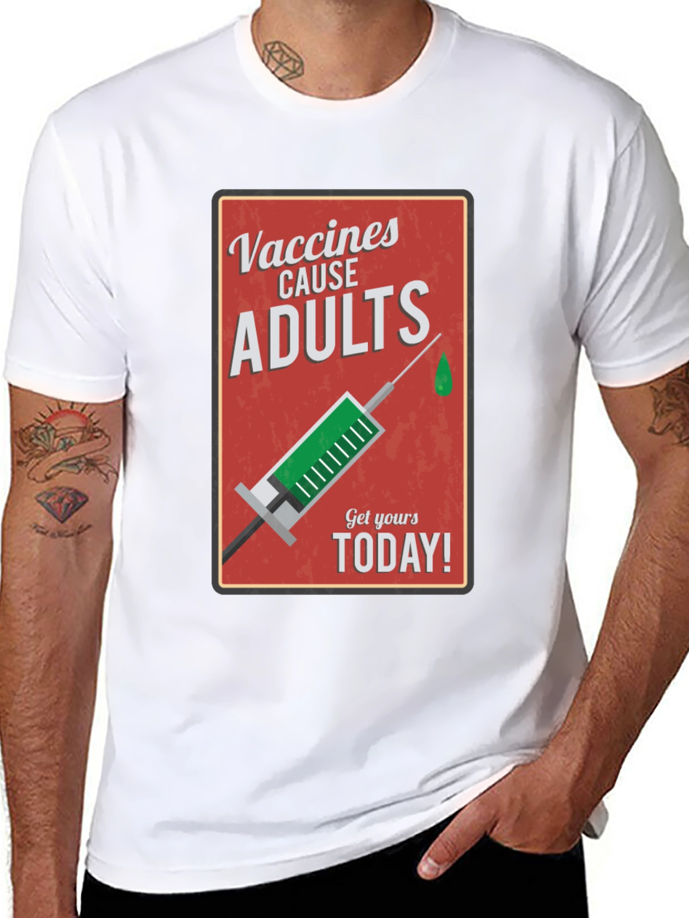 Black Vaccines Cause Adults T-Shirt view 8