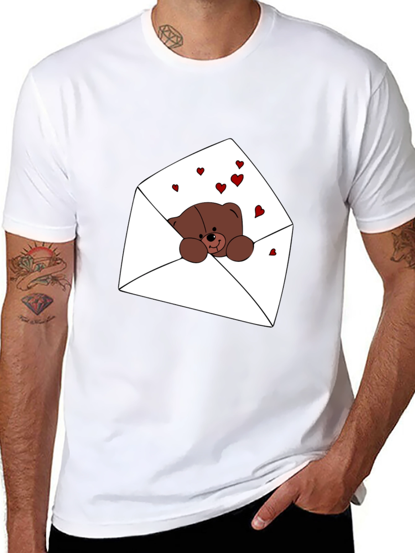 Black Bear Hugs T-Shirt view 8
