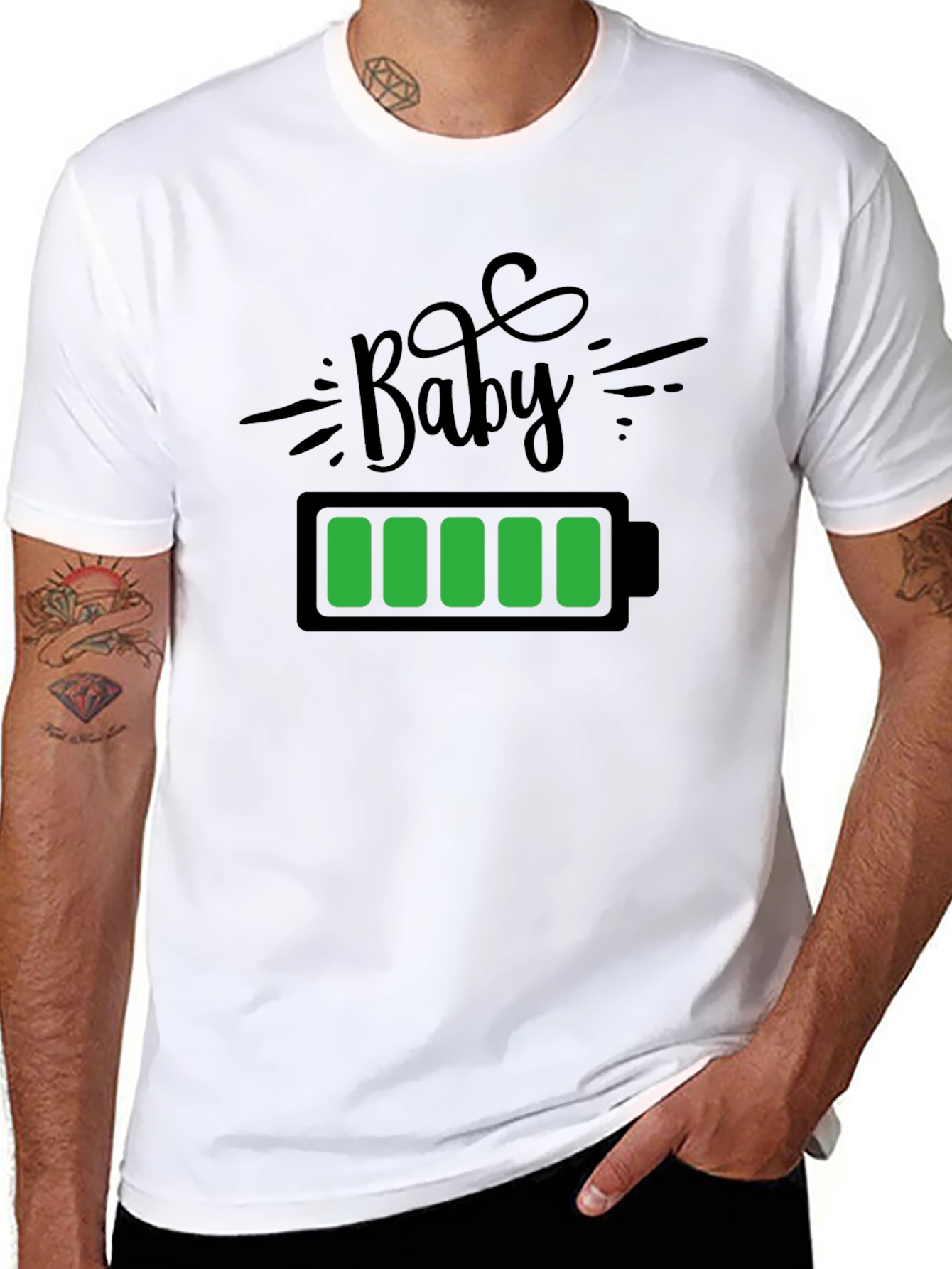 Black Baby Battery T-Shirt view 8