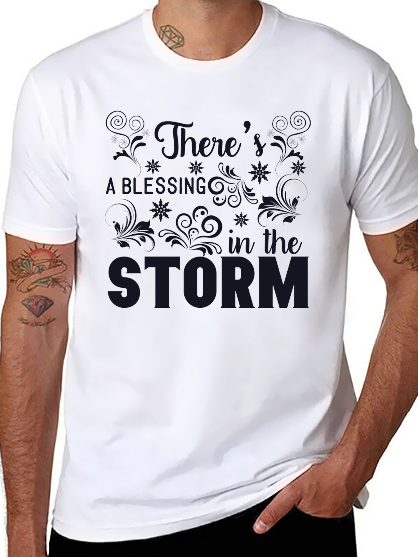 Black Survive The Storm Graphic Tee view 8