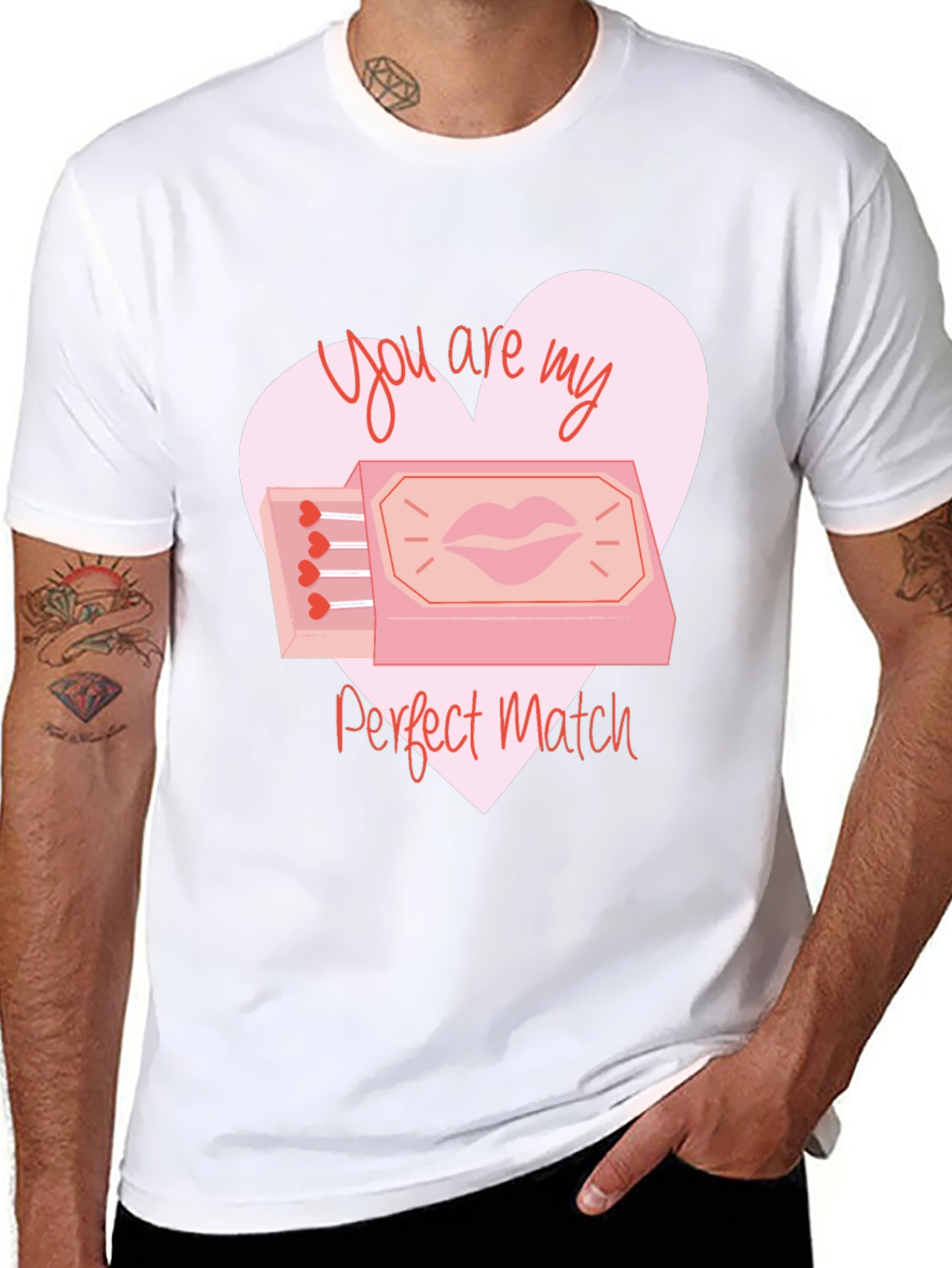 Black Perfect Match Graphic T-Shirt - Valentine's Day view 8