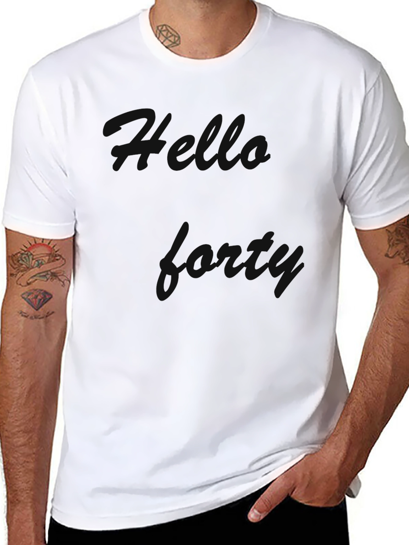 Black Classic Black Crew Neck T-Shirt view 8