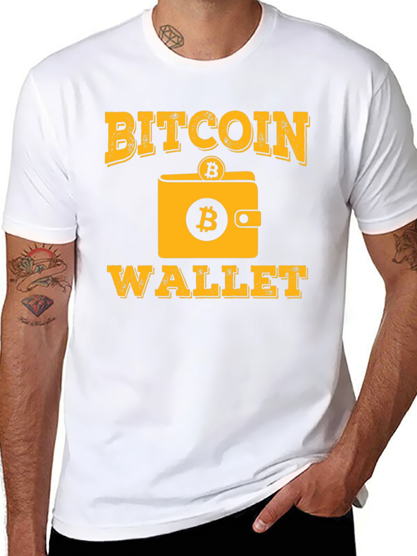 Black Bitcoin Wallet T-Shirt - Crypto Tee view 8