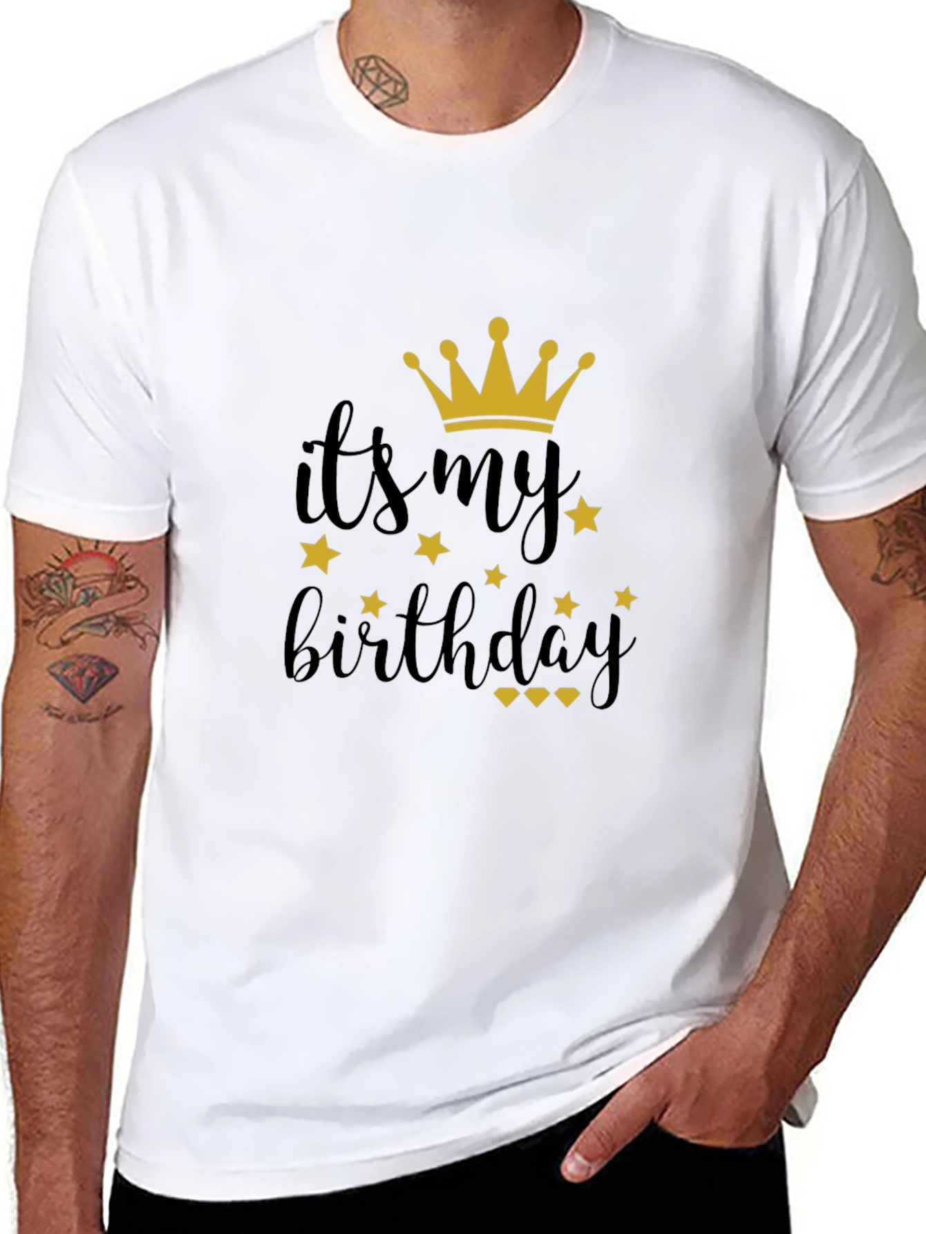 Black Birthday Crown Graphic Tee - It's My Birthday! view 8