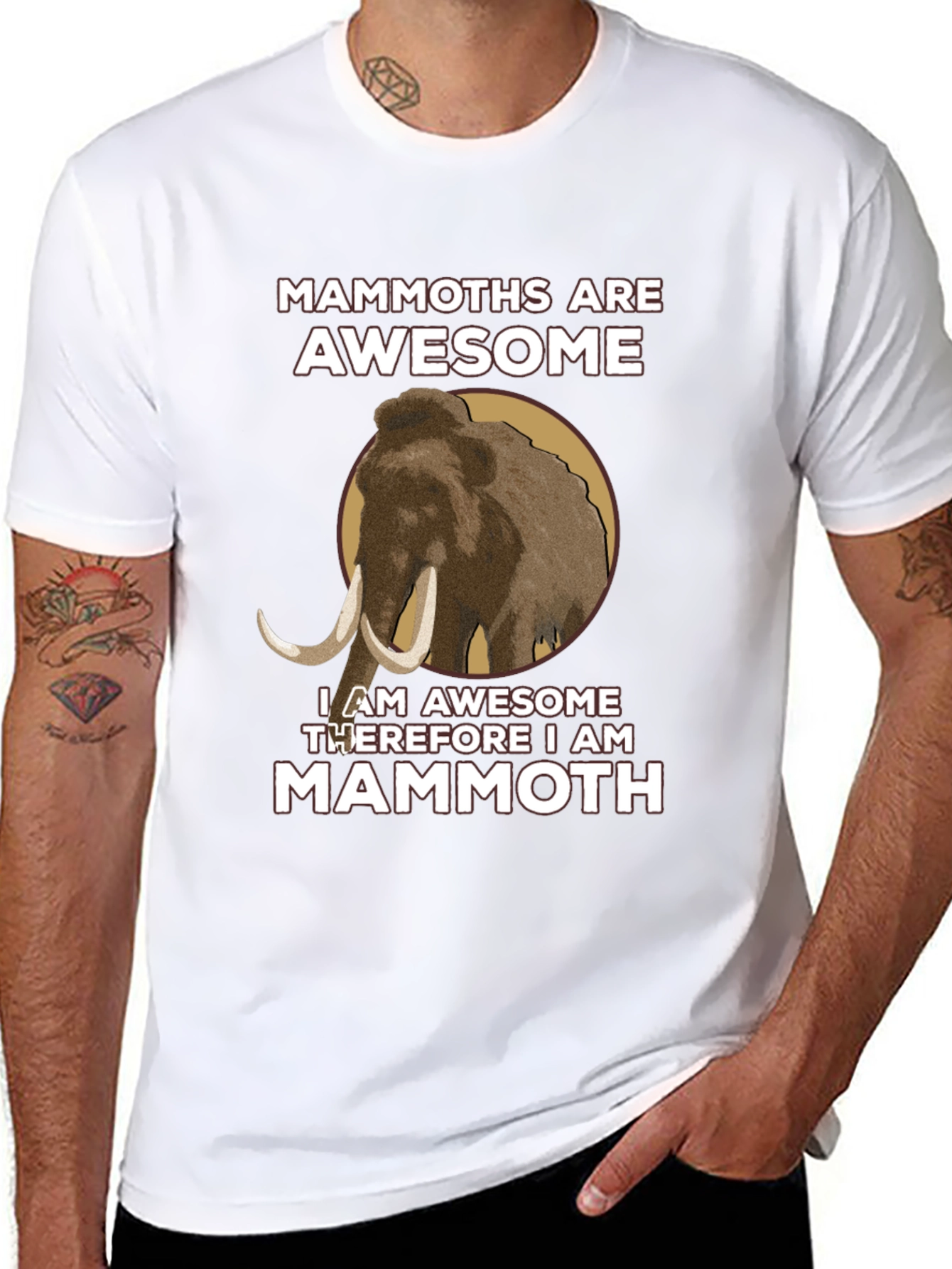 Black Mammoths Are Awesome T-Shirt view 8