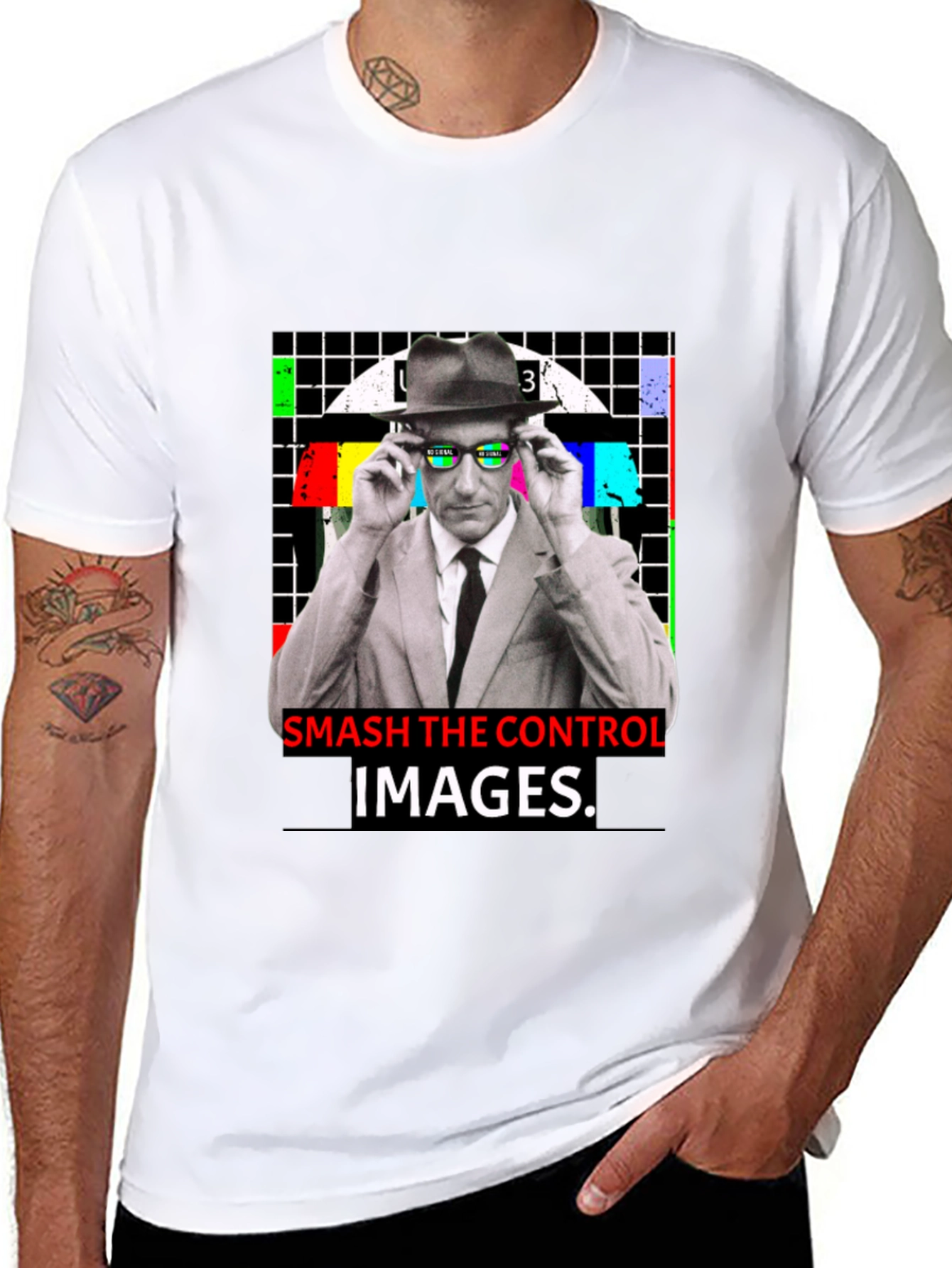 Black Smash The Control Images Graphic T-Shirt view 8