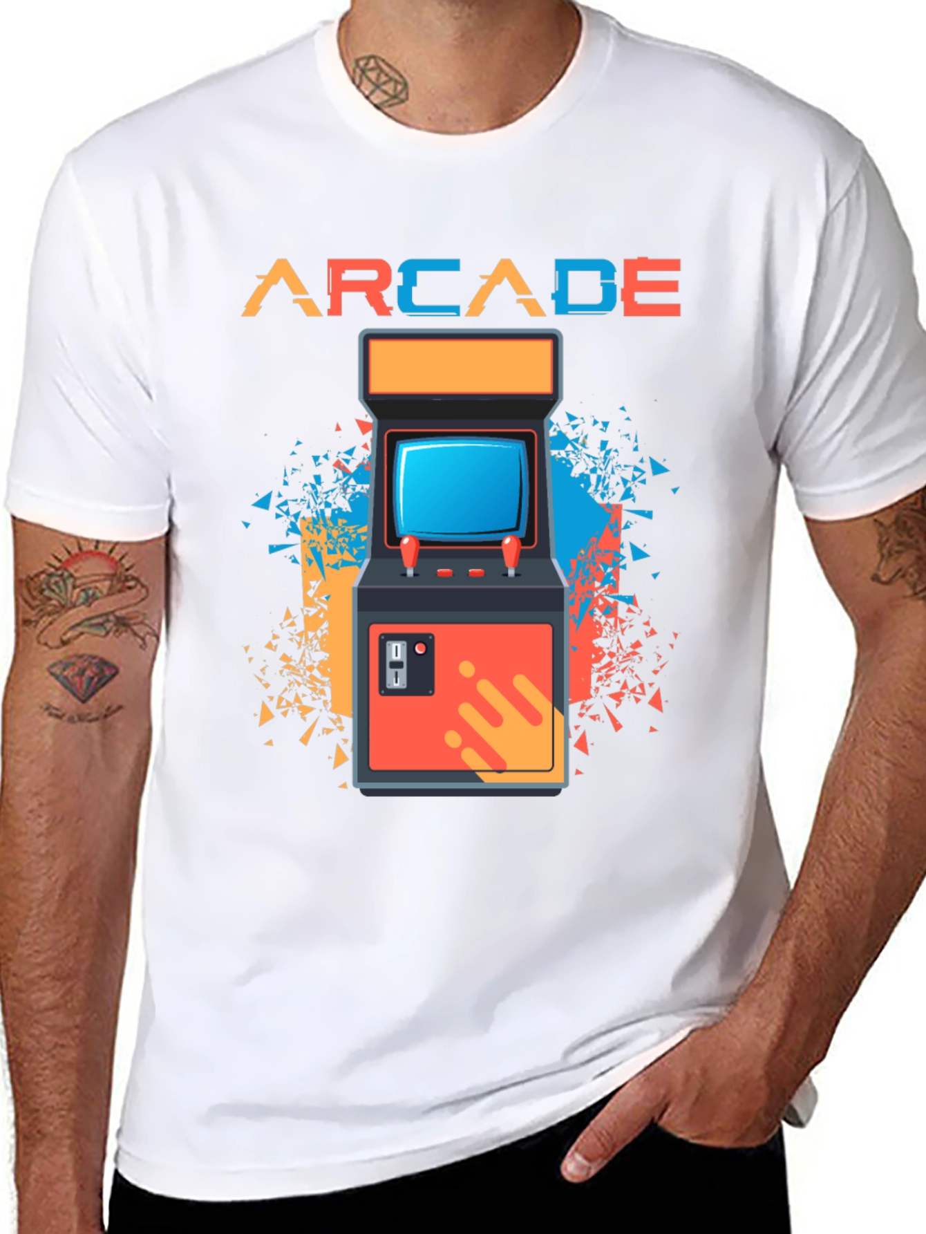 Black Arcade Gaming Retro T-Shirt - Classic Gamer Tee view 8