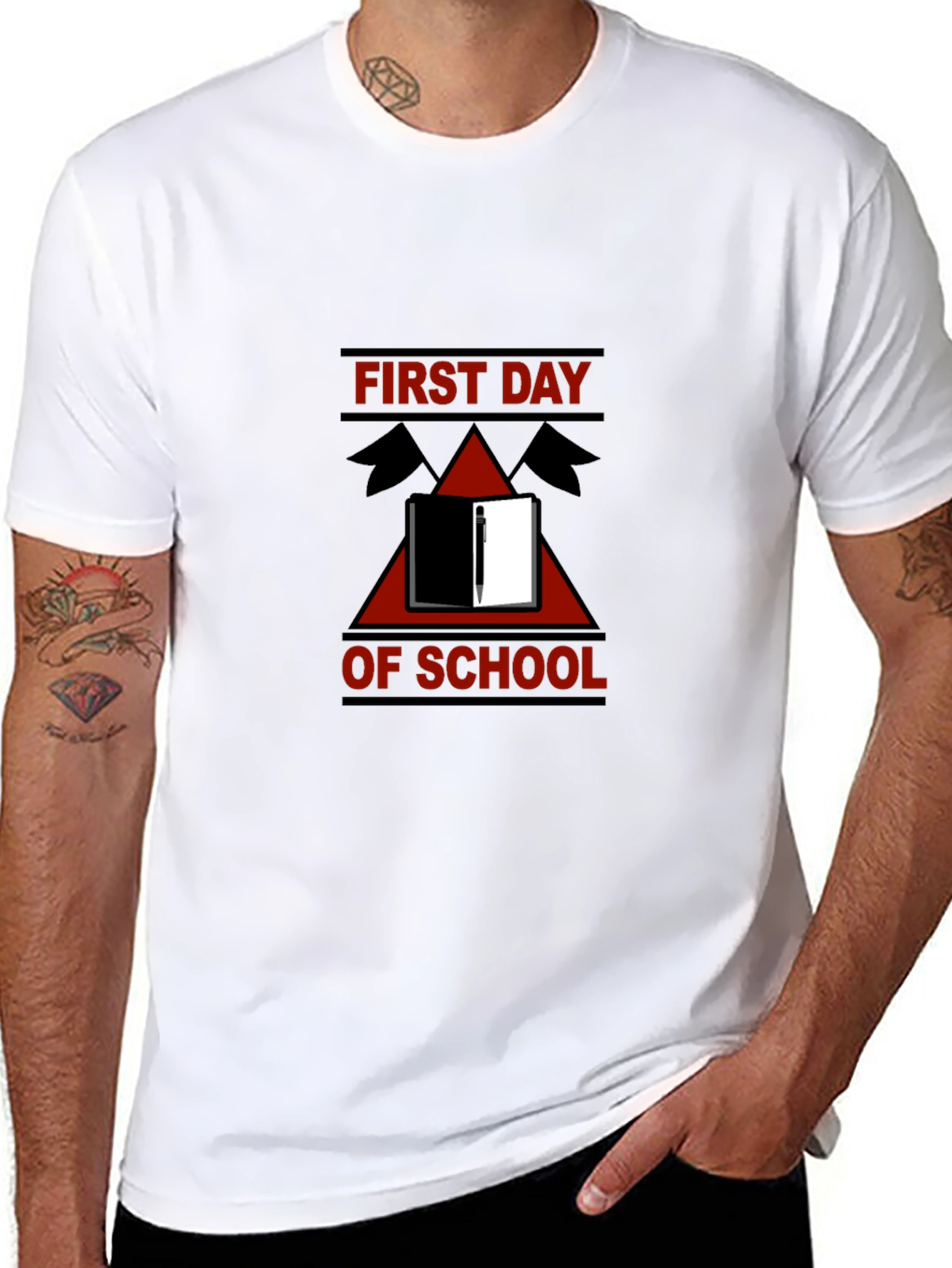 Black First Day of School T-Shirt, Back to School Tee view 8