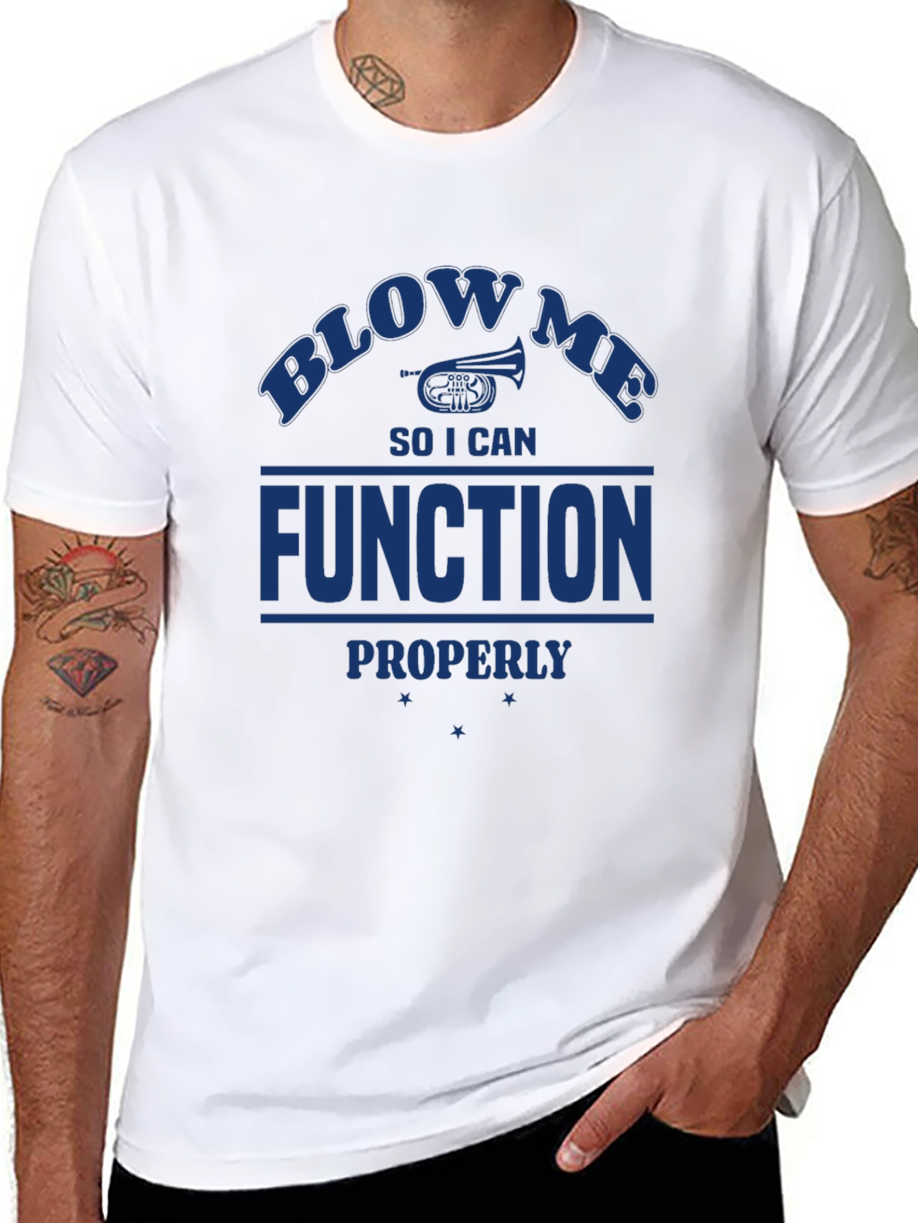 Black Blow Me I Need to Function T-Shirt view 8