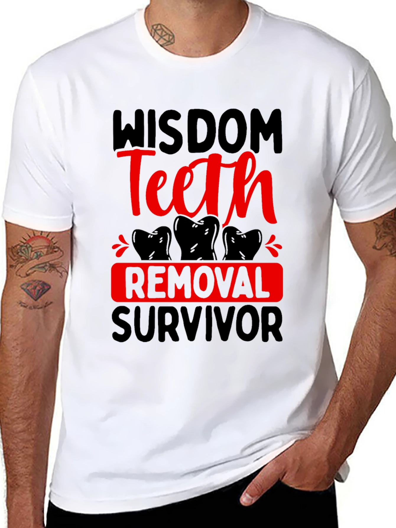 Black Wisdom Teeth Removal Survivor T-Shirt view 8