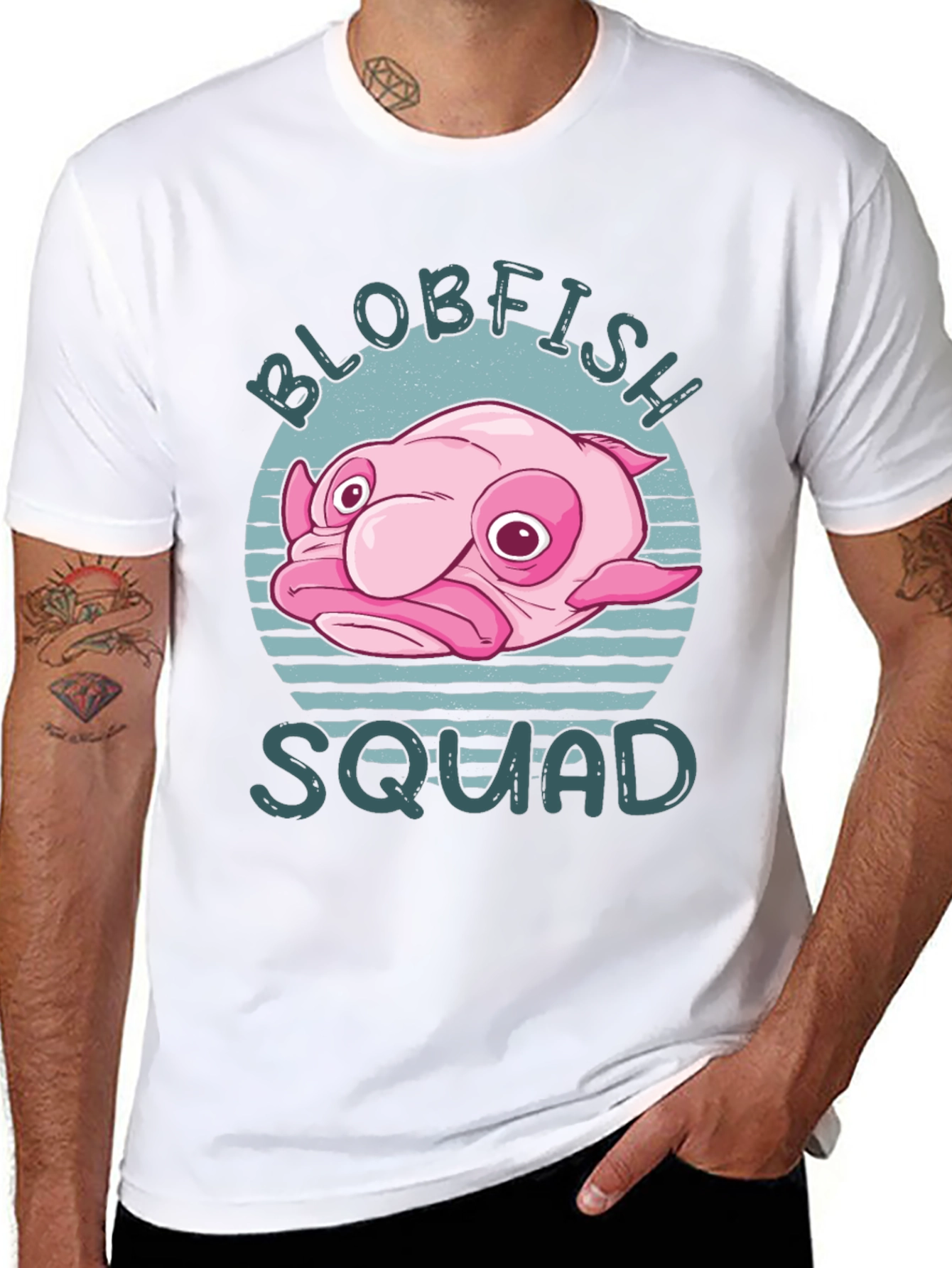 Black Blobfish Squad Graphic Tee view 8