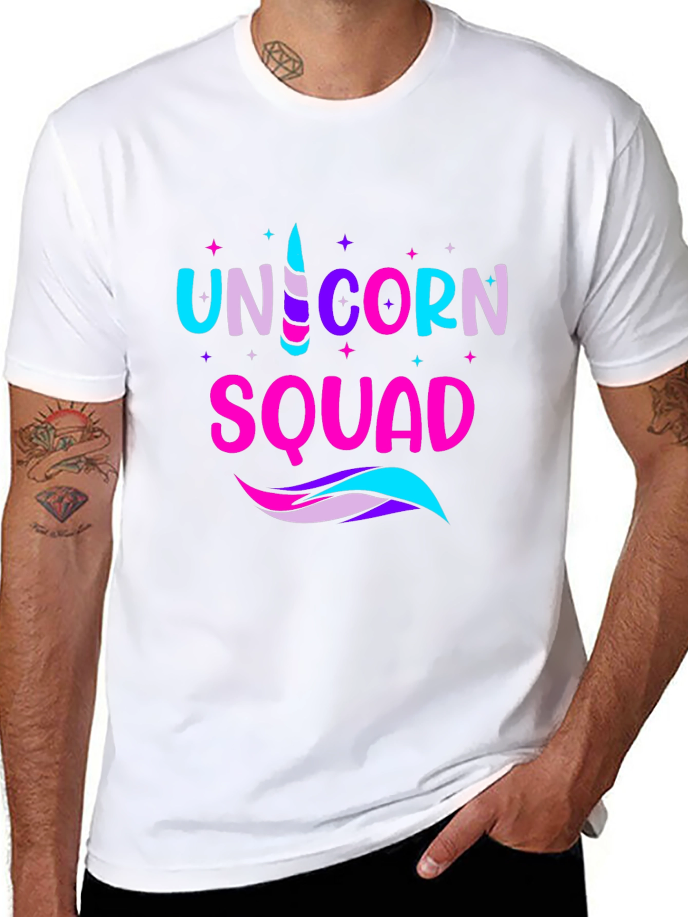 Black Unicorn Squad T-Shirt - Fun Graphic Tee view 8