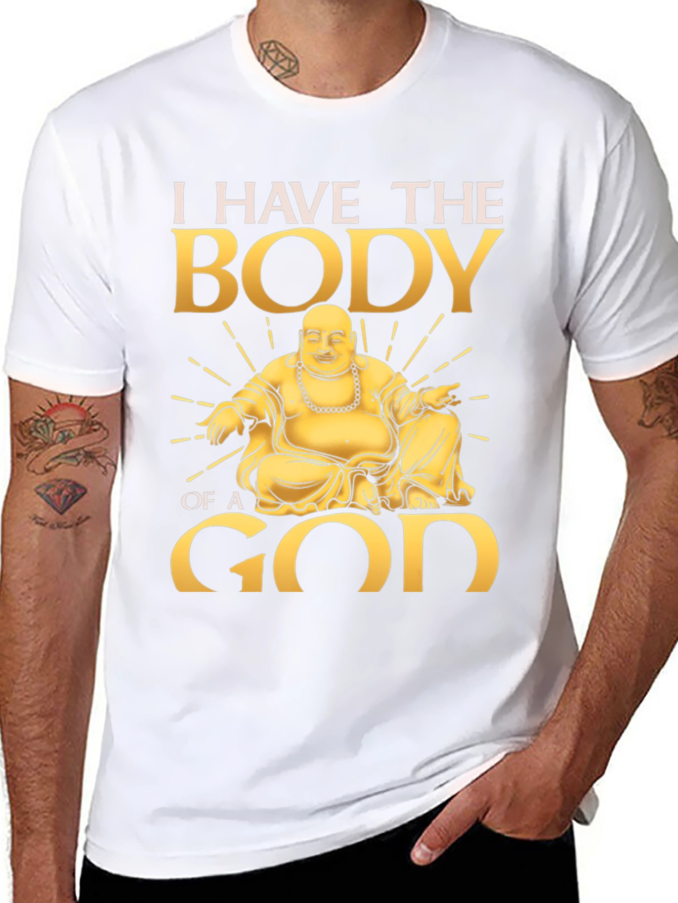 Body of a God Buddha Graphic T-Shirt - 8
