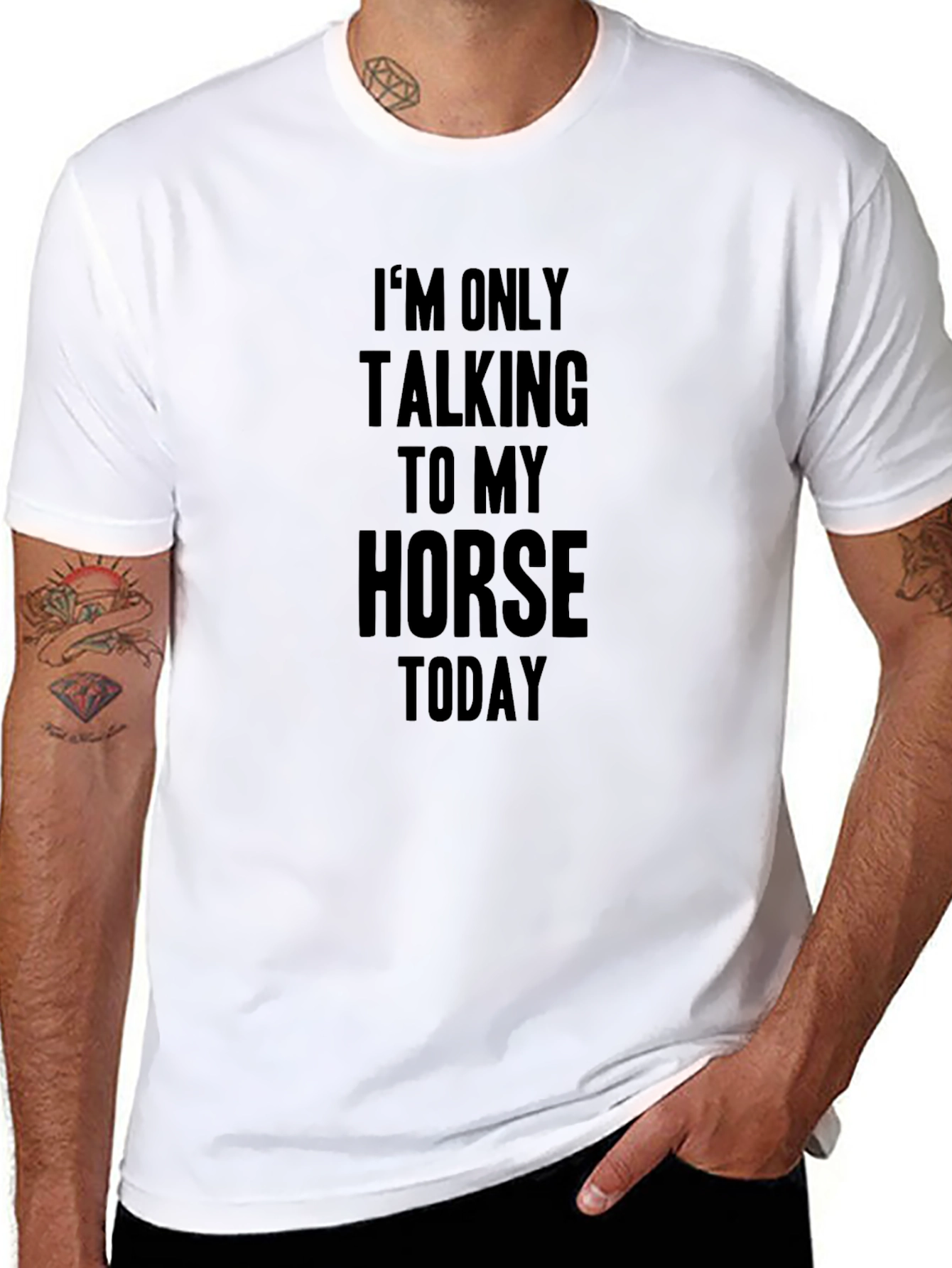 Horse Lover T-Shirt - I'm Only Talking To My Horse Today - 8