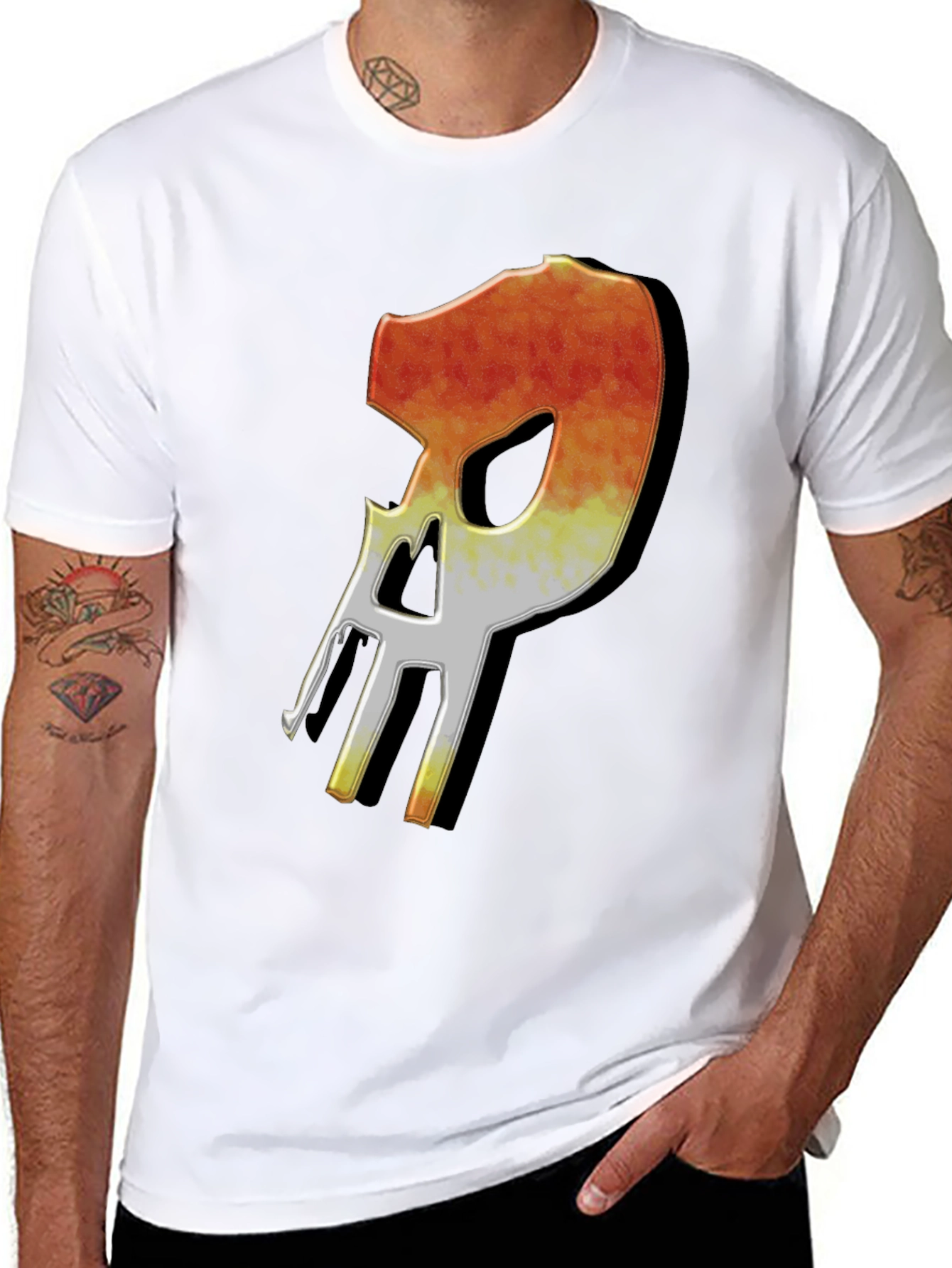 Black Fiery Skull Graphic T-Shirt - Modern Streetwear view 8