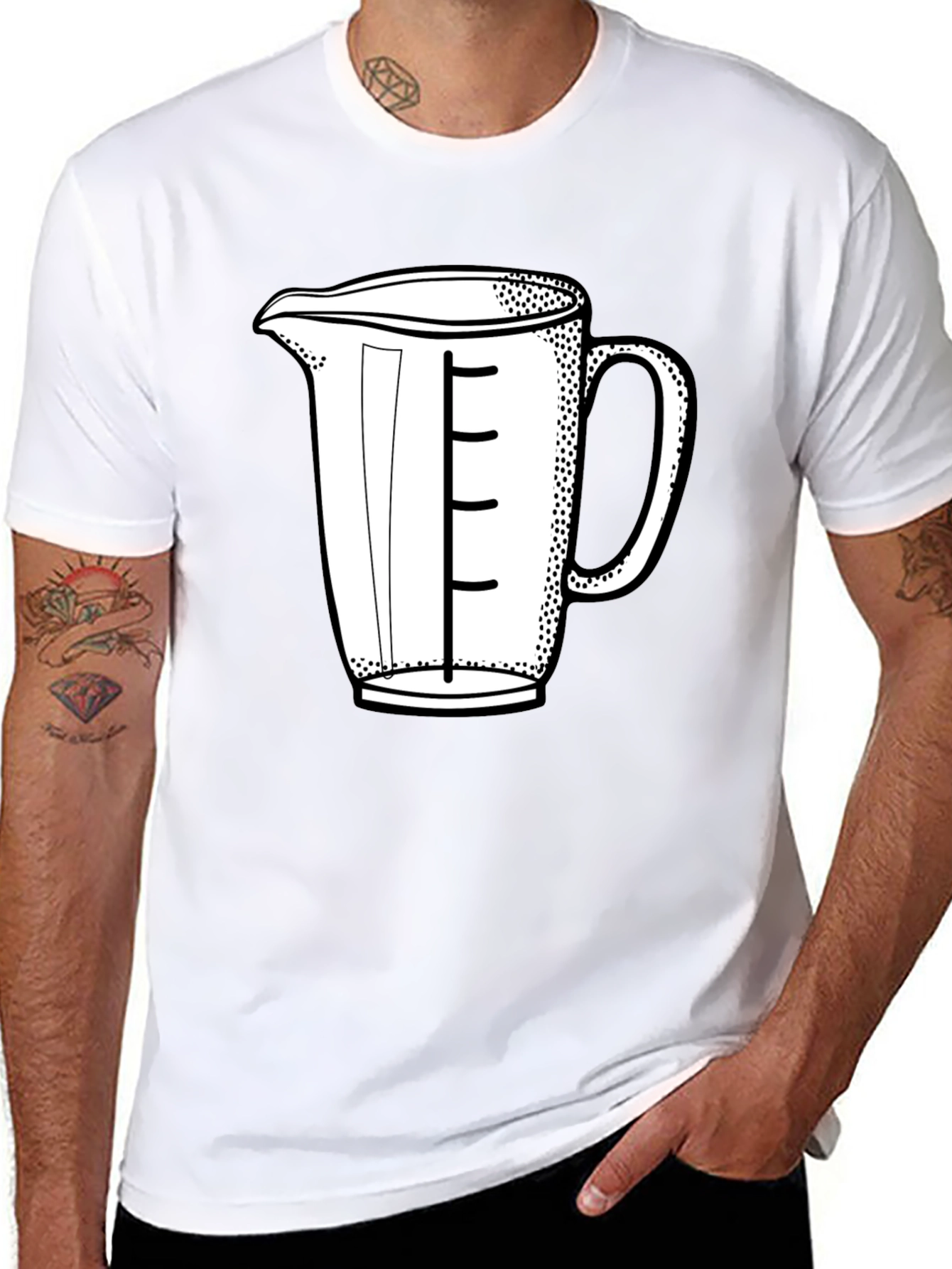 Black Measuring Cup Graphic T-Shirt view 8