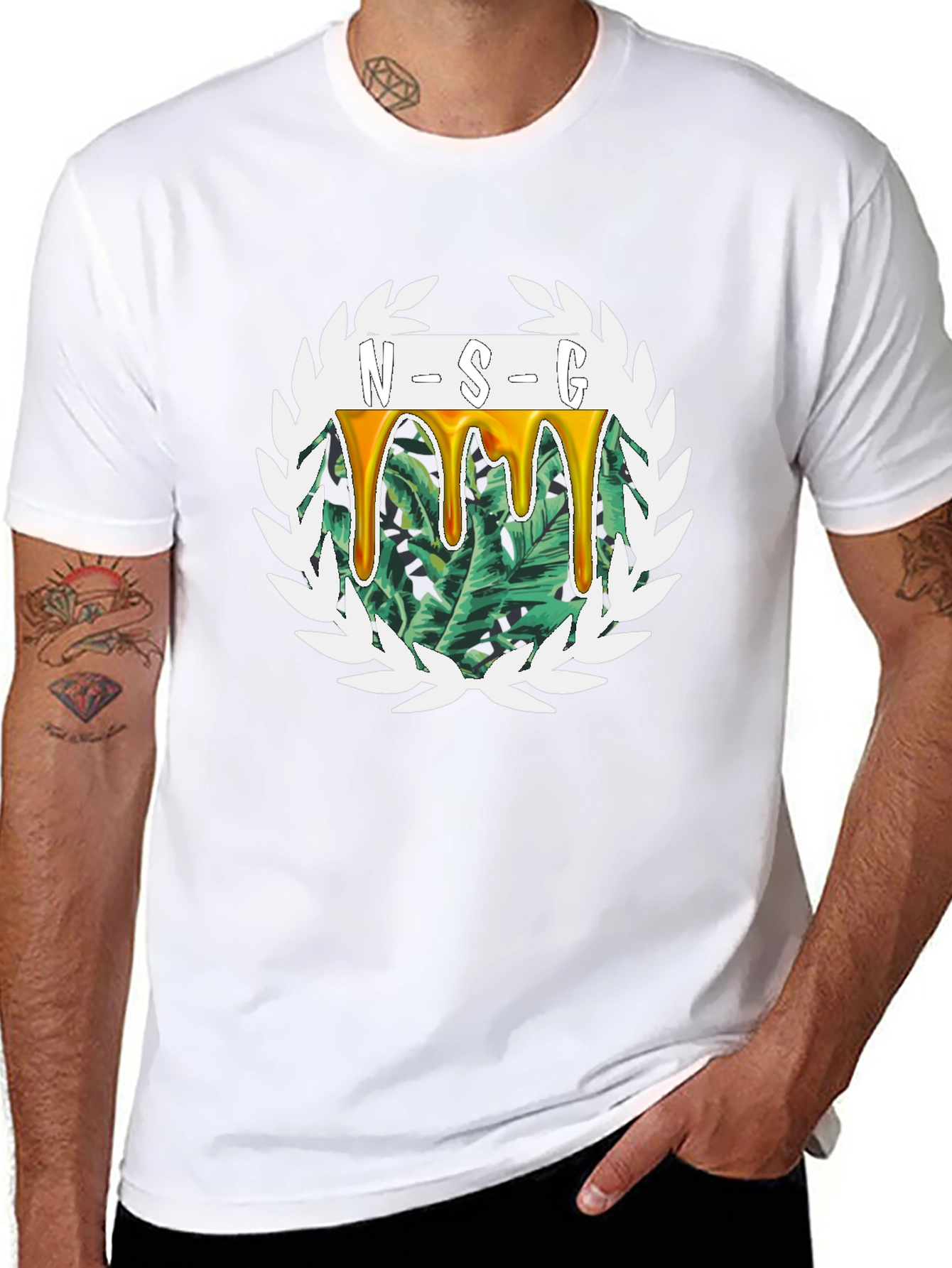 NSG Graphic Tee - Tropical Drip Design - 8