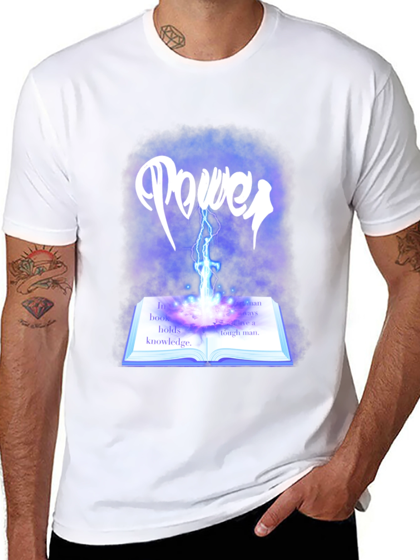 Black Power Knowledge Graphic Novelty T-Shirt view 8
