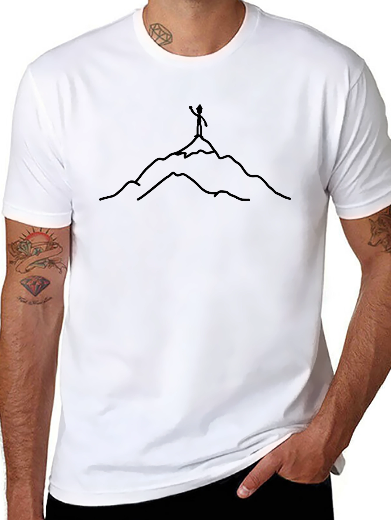Black Mountain Climber Graphic Tee - Black view 8
