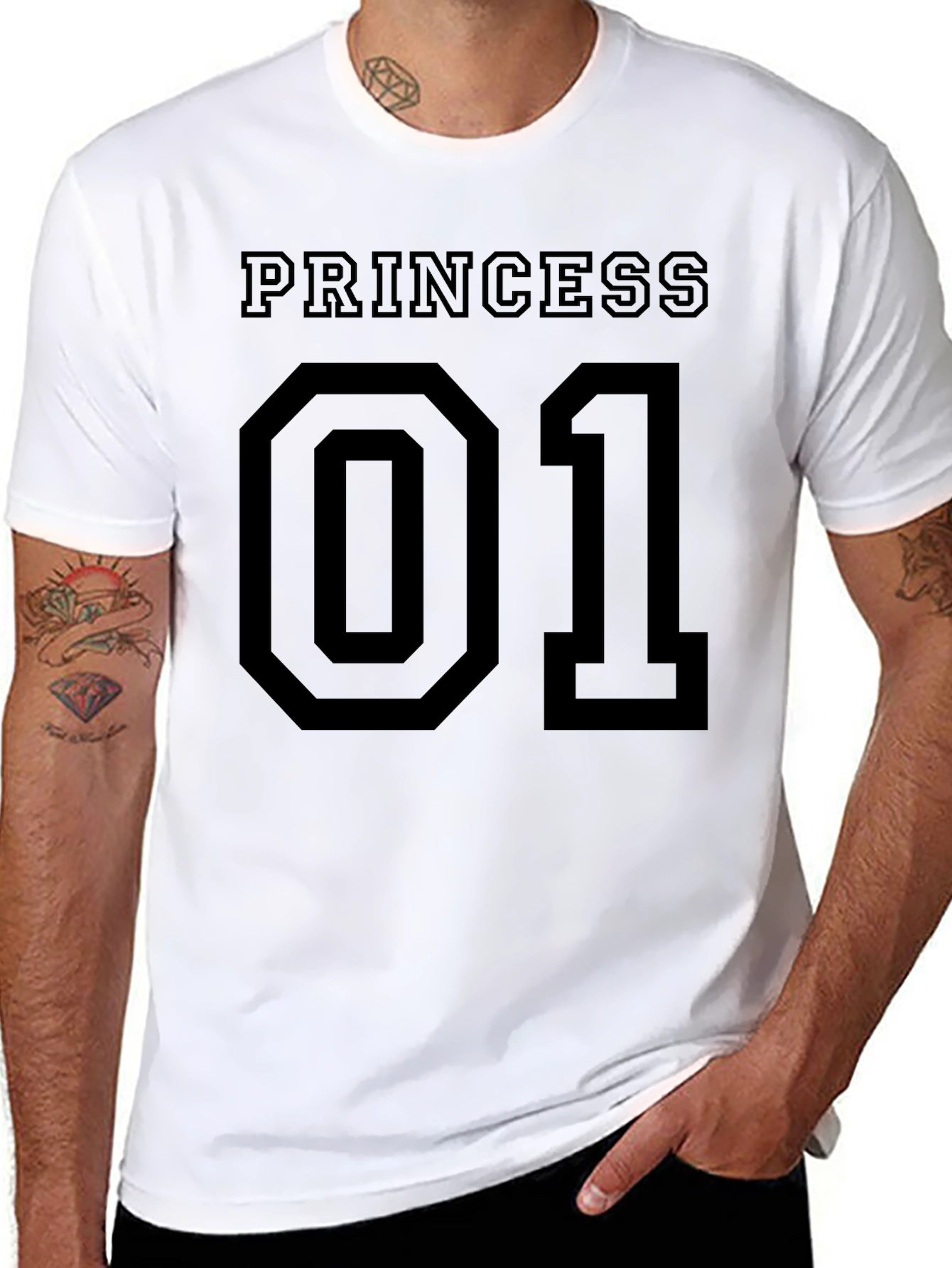 Black Princess 01 Black Graphic T-Shirt view 8
