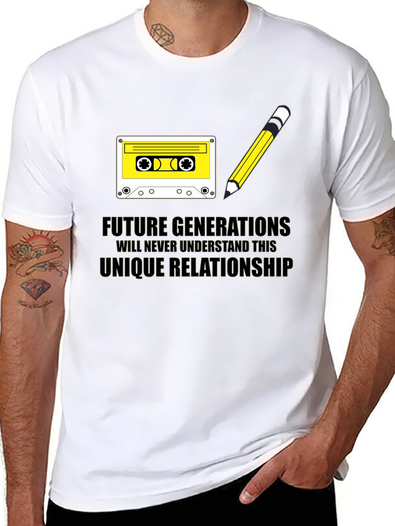 Black Future Generations Unique Relationship Cassette Tape T-Shirt view 8