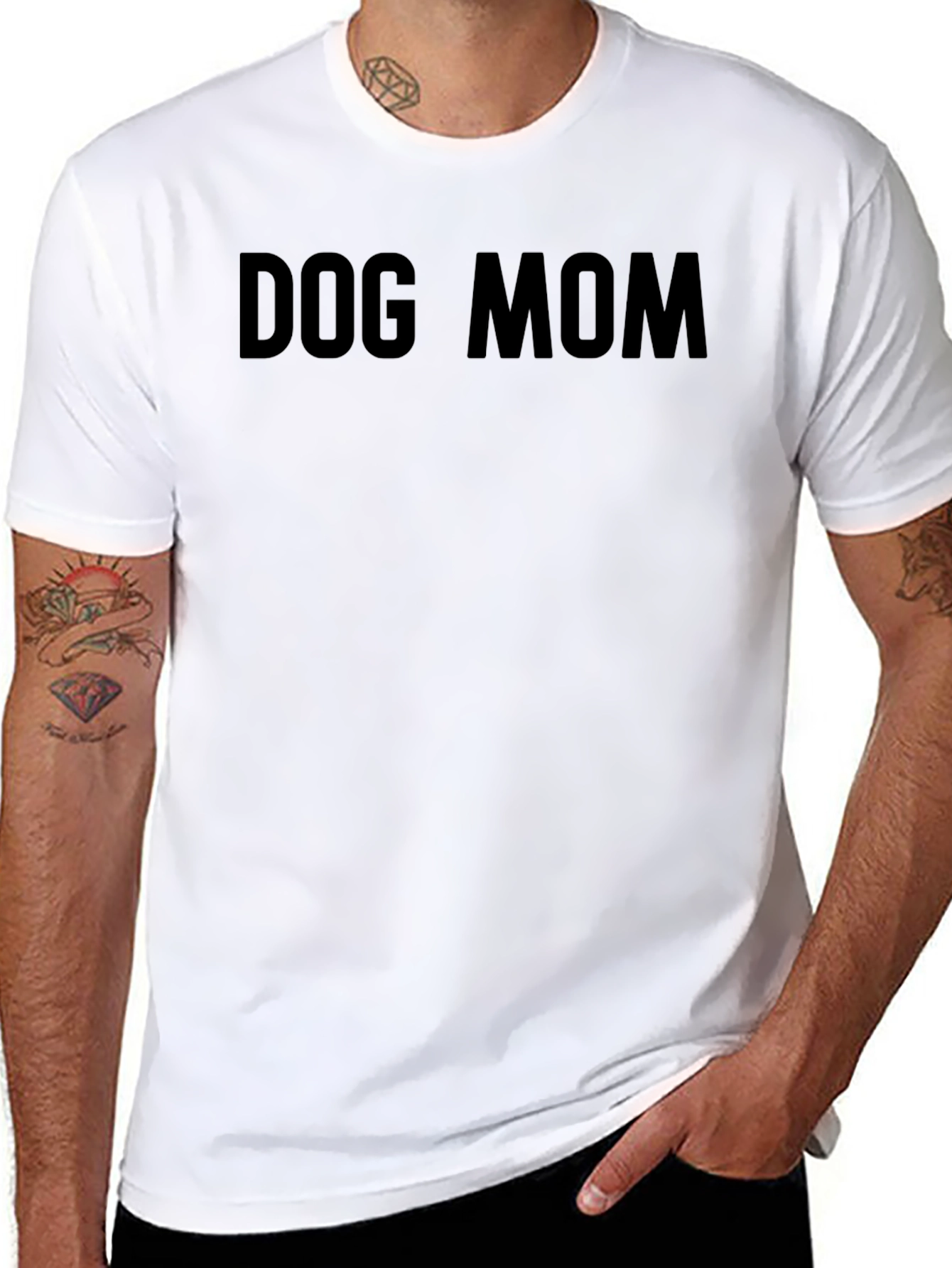 Black Dog Mom Black T-Shirt view 8