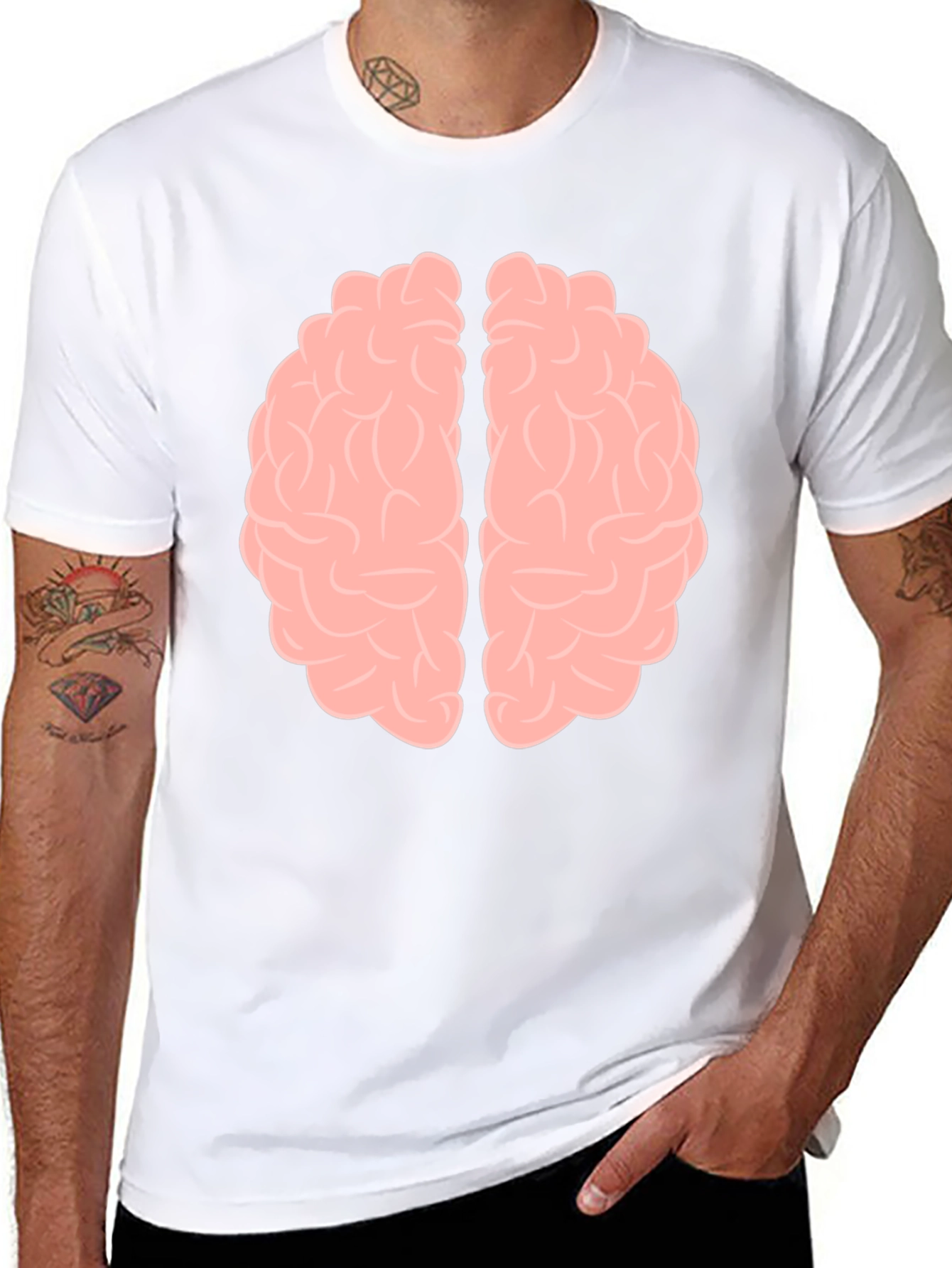 Black Brain Graphic T-Shirt - Smart and Stylish! view 8